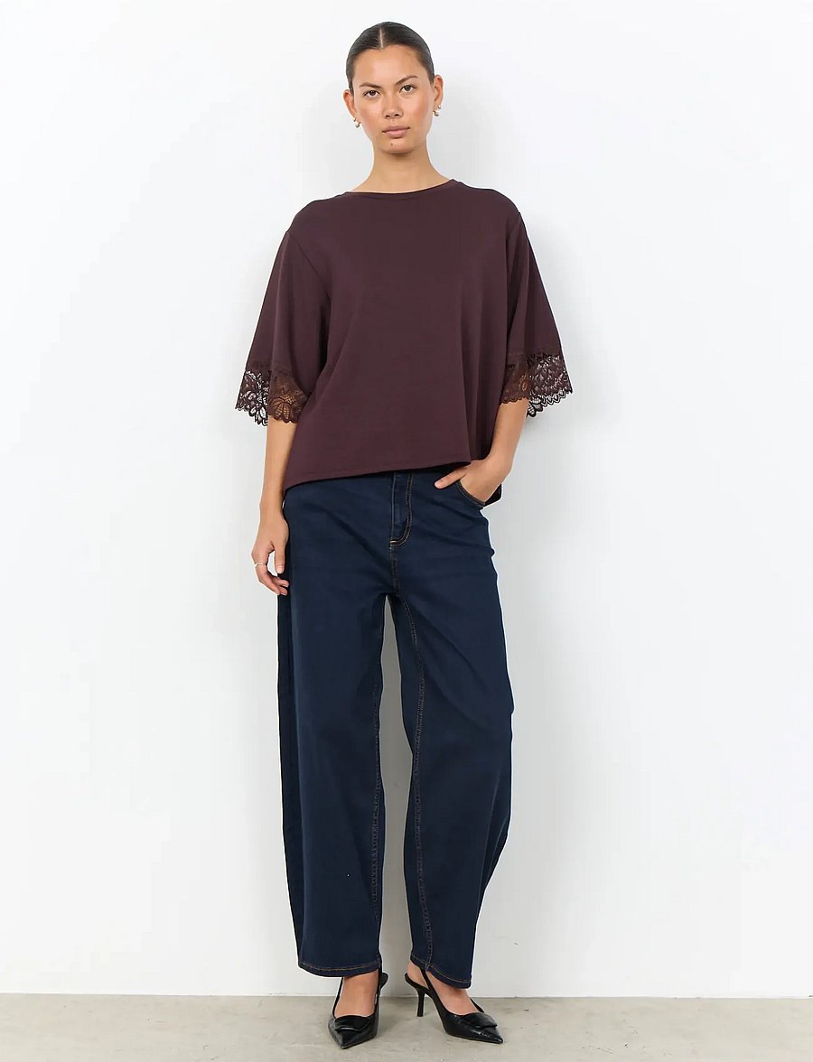 Soyaconcept - SC-BANU - lühikeste varrukatega pluusid - 8980 chocolate plum - 4