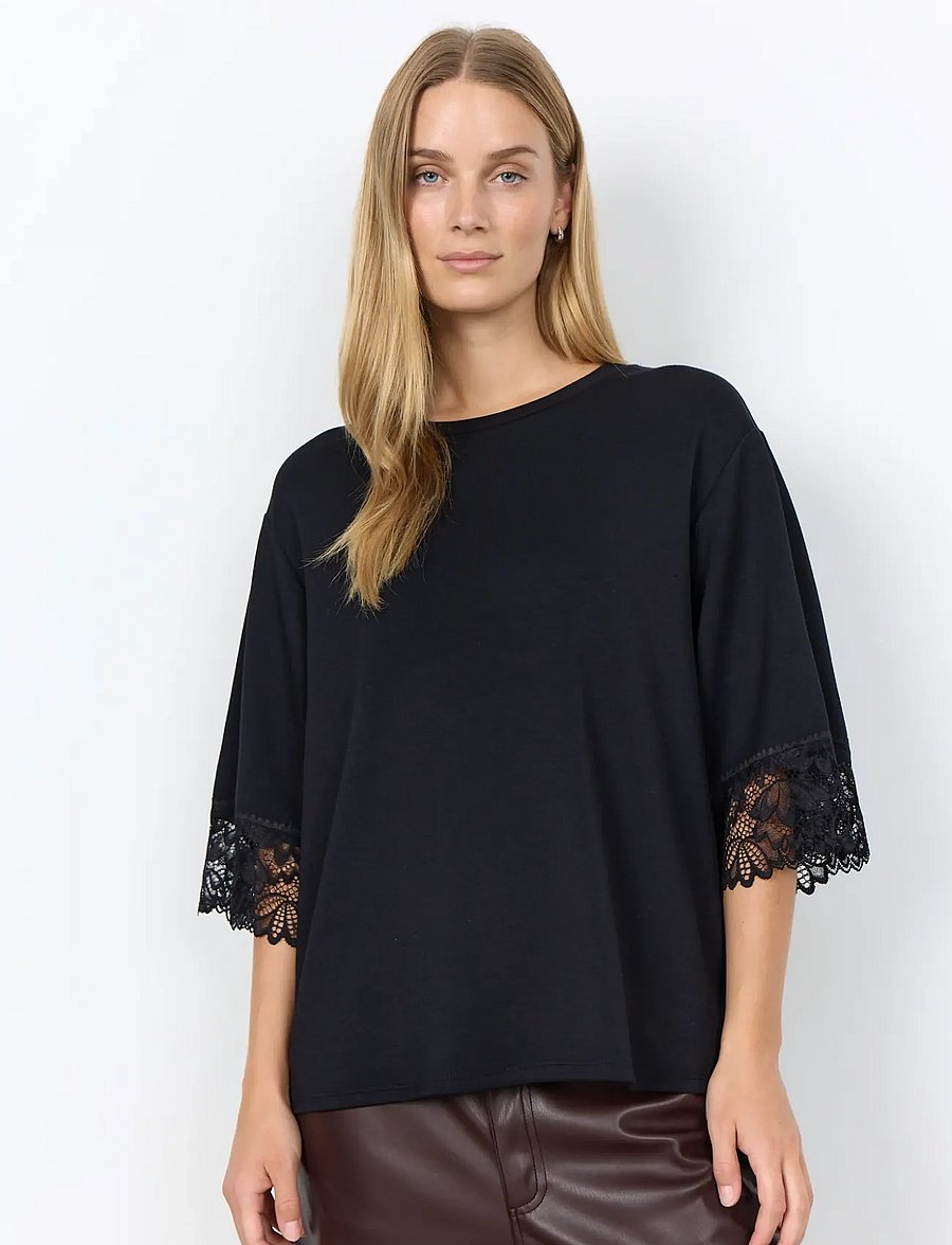 Soyaconcept - SC-BANU - short-sleeved blouses - 9999 black - 0