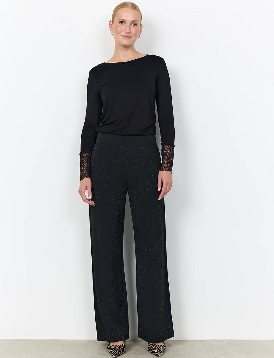 Soyaconcept - SC-ANDINE - wide leg trousers - 9999 black - 0