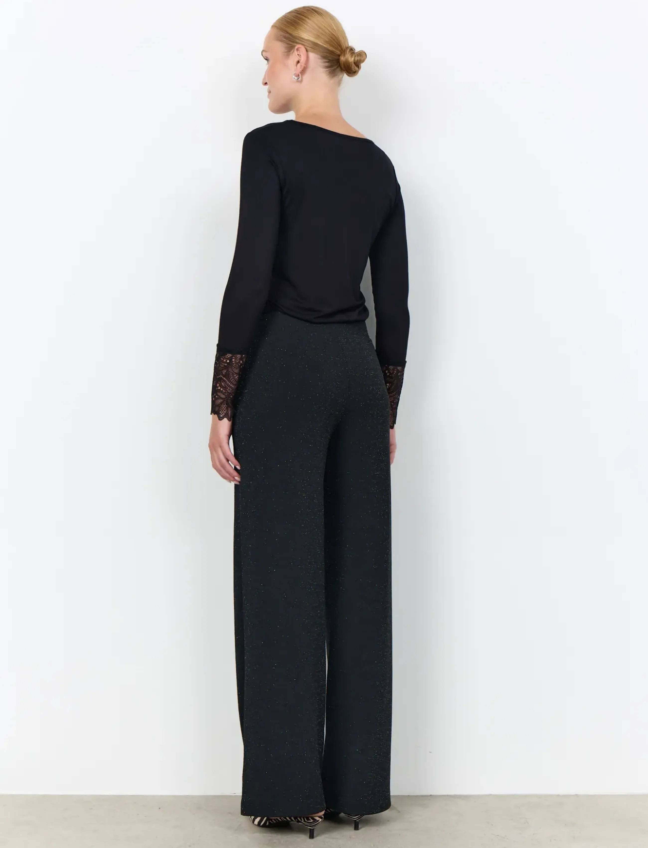 Soyaconcept - SC-ANDINE - wide leg trousers - 9999 black - 3