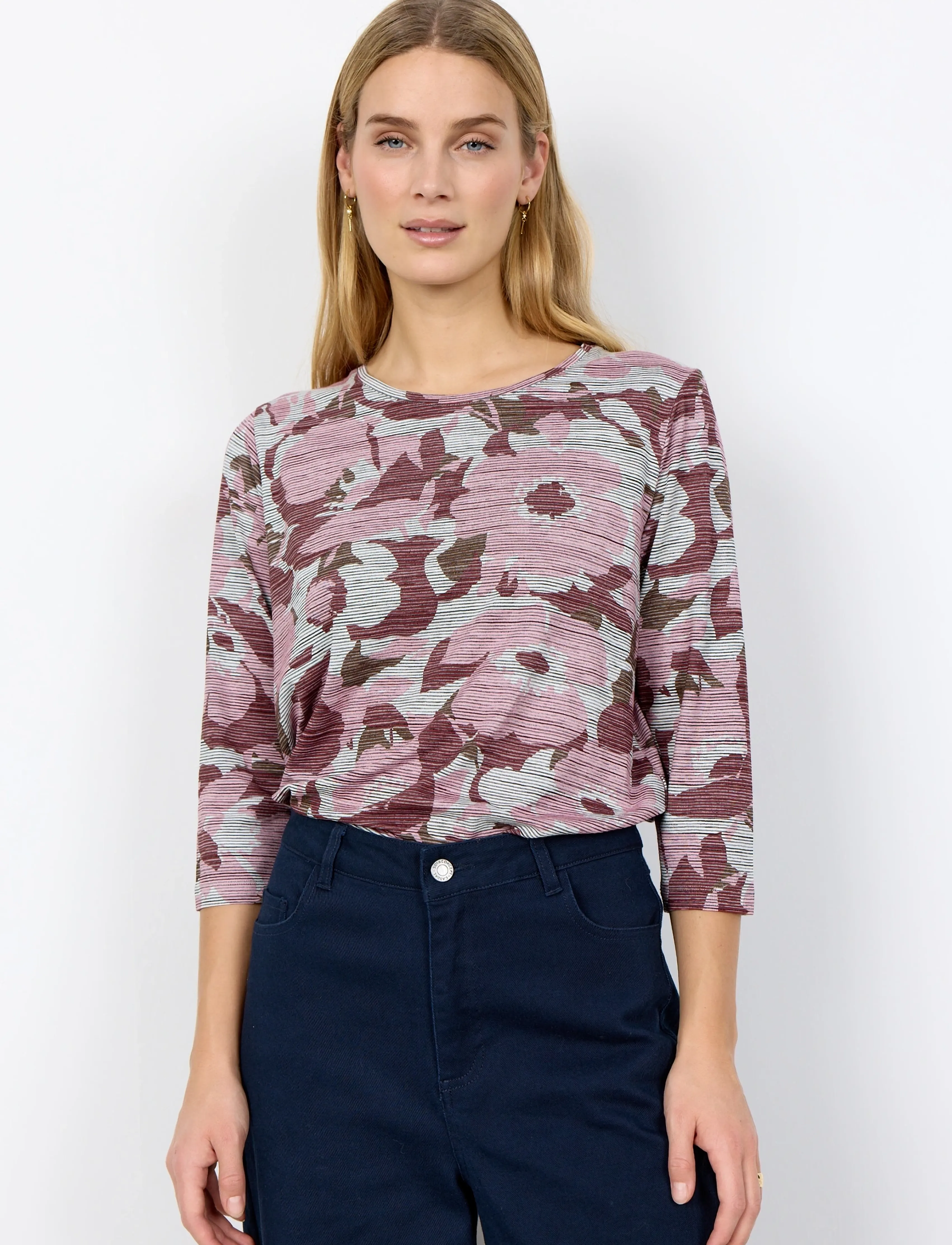 Soyaconcept SC-GALINA - T-shirts & Toppar - 4120C ROSE COMBI / multi