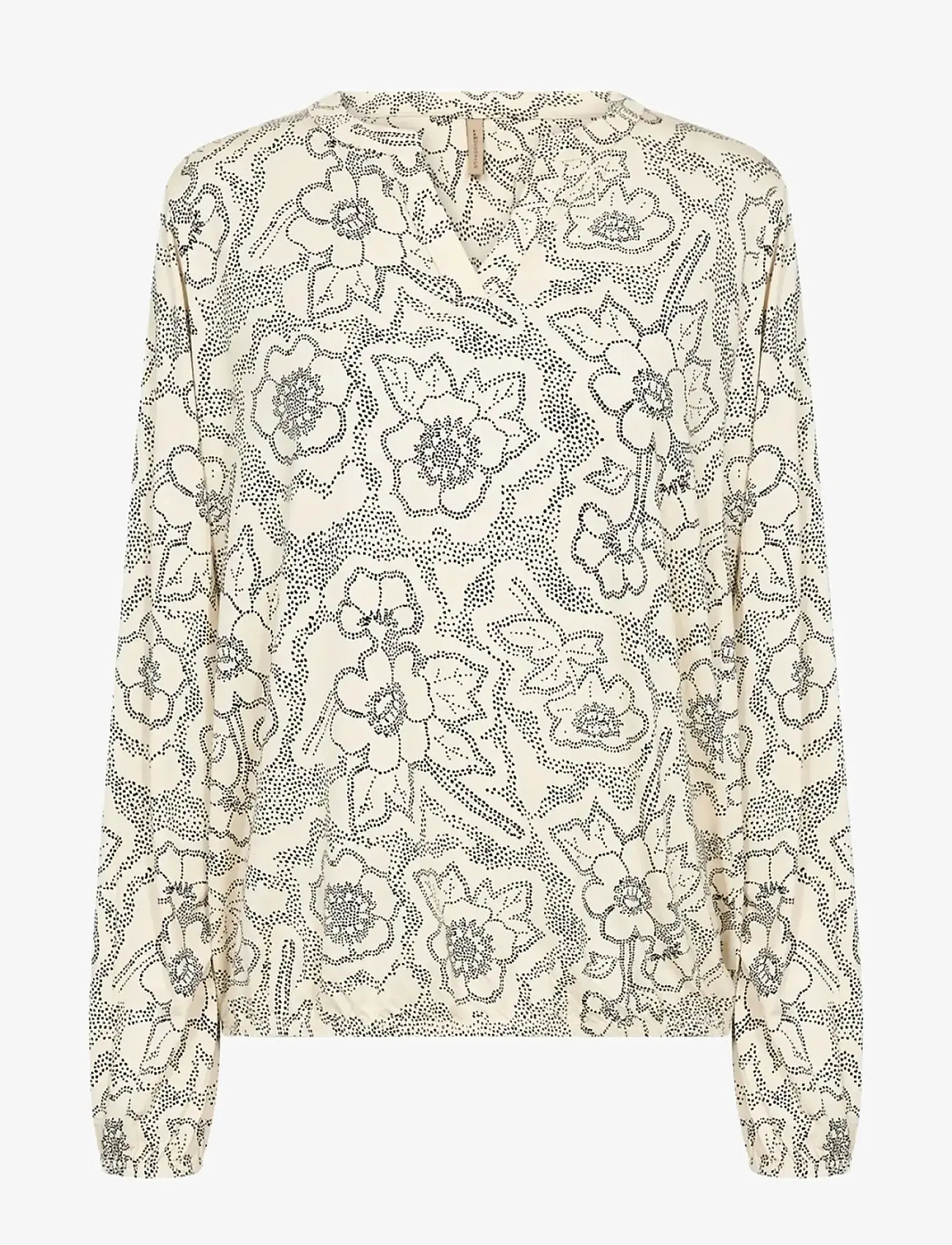 Soyaconcept - SC-MARICA AOP - langärmlige blusen - 1620 cream combi - 1