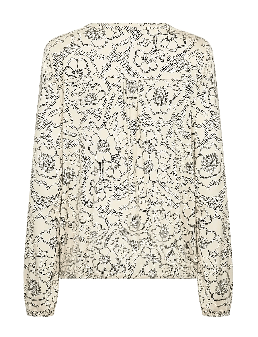 Soyaconcept - SC-MARICA AOP - langærmede bluser - 1620 cream combi - 2