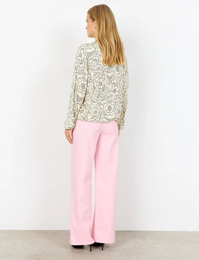 Soyaconcept - SC-MARICA AOP - langärmlige blusen - 1620 cream combi - 4