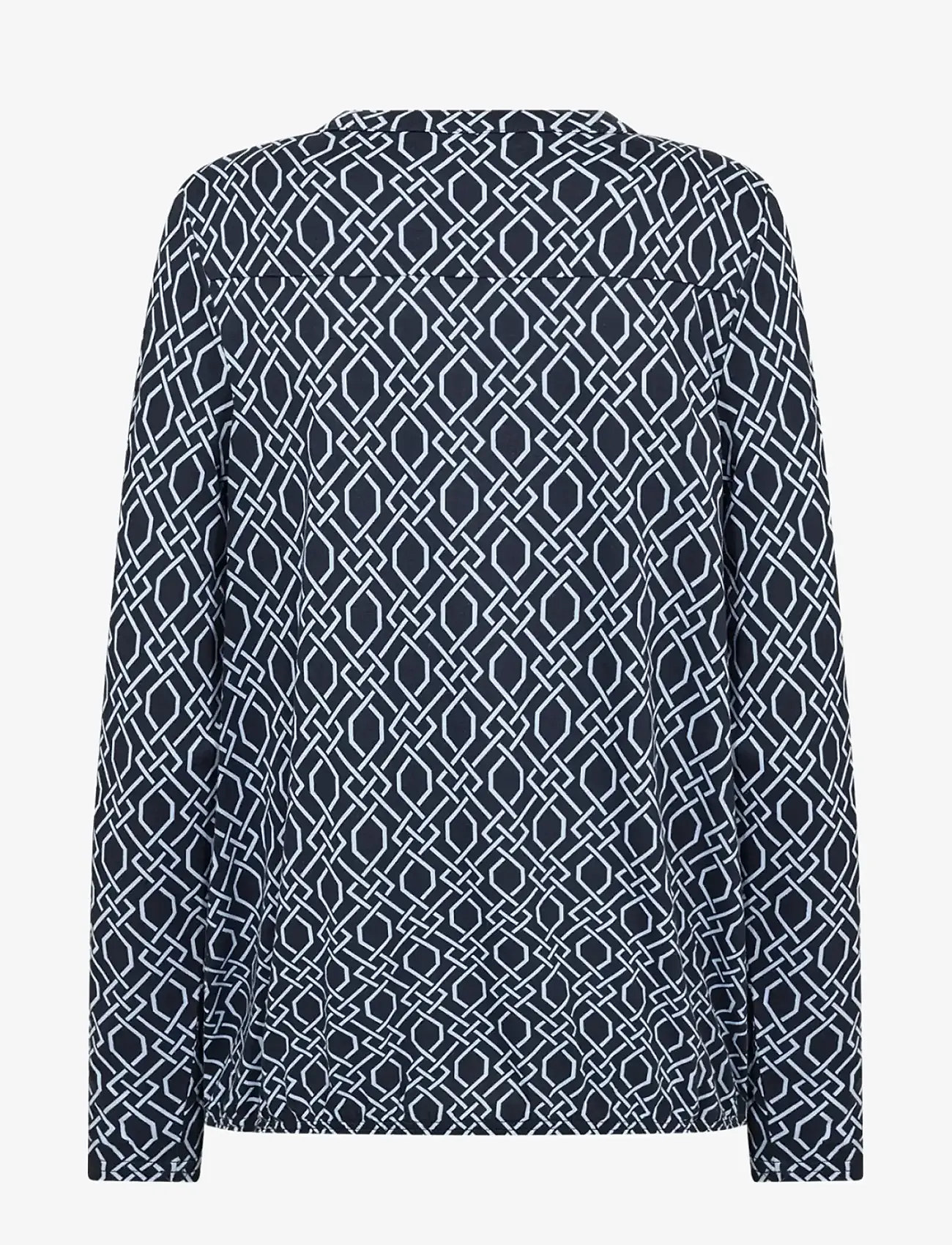 Soyaconcept - SC-FELICITY AOP - langärmlige blusen - 6910 navy combi - 2