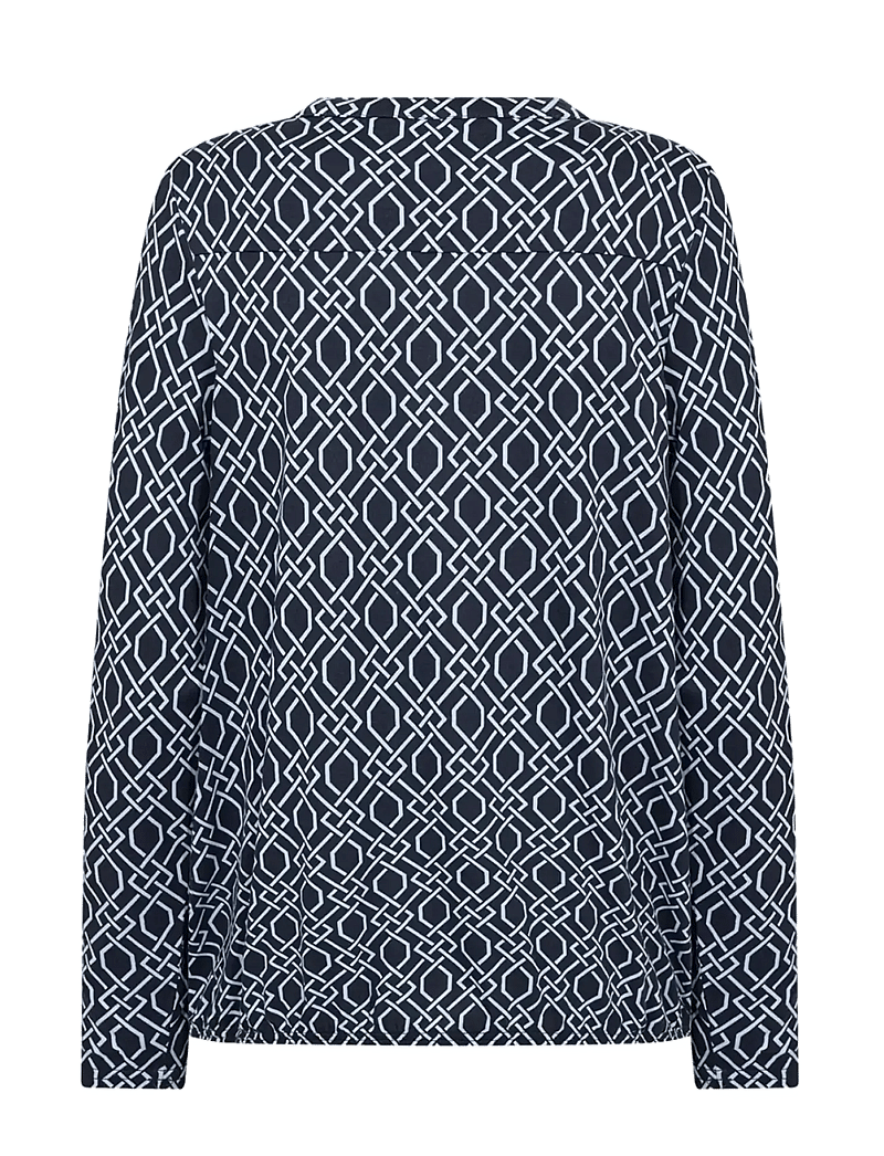 Soyaconcept - SC-FELICITY AOP - langärmlige blusen - 6910 navy combi - 2