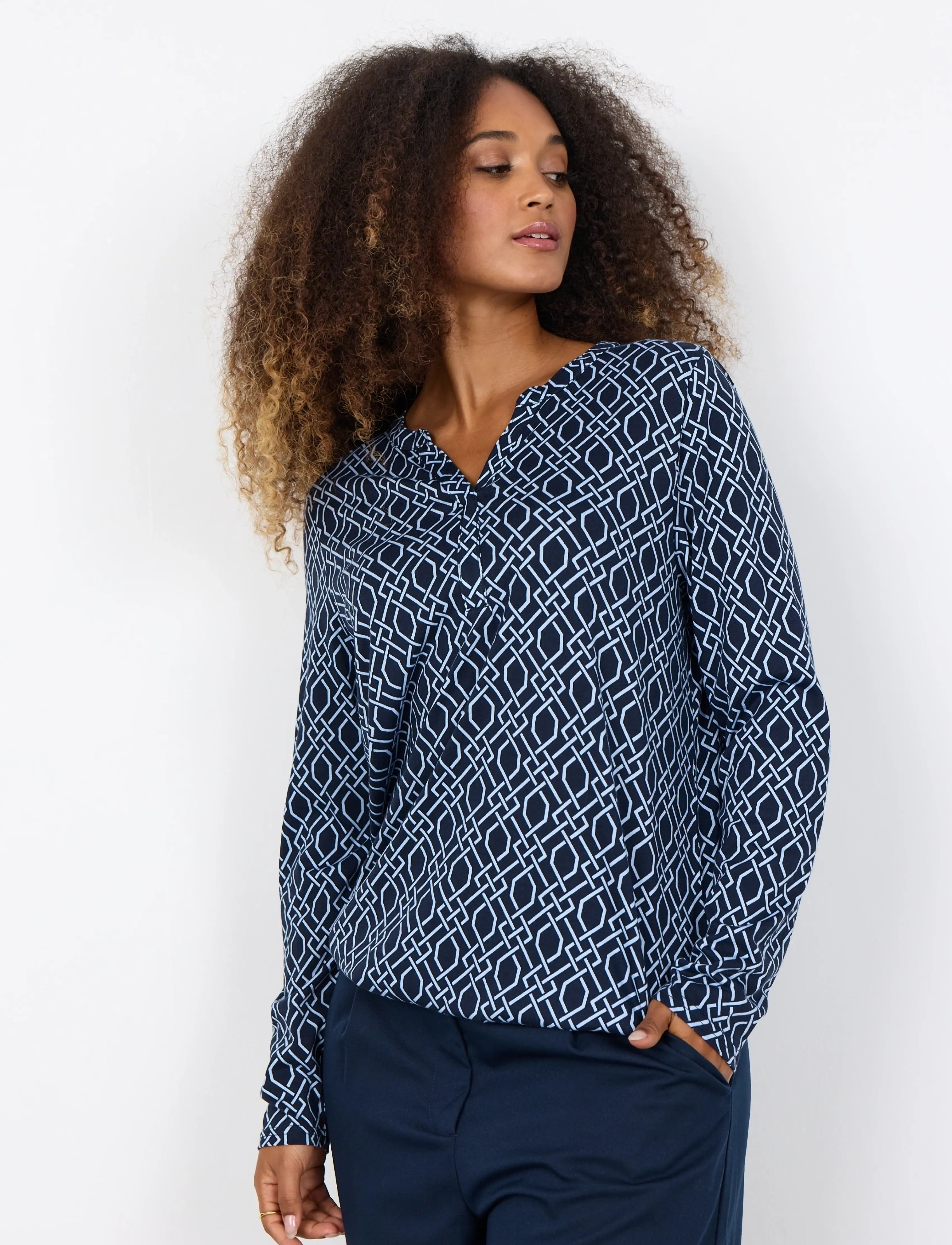 Soyaconcept SC-FELICITY AOP - Blusen - 6910 NAVY COMBI / navy