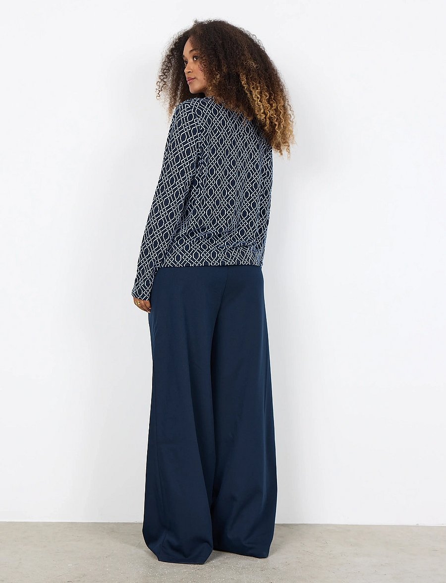 Soyaconcept - SC-FELICITY AOP - langärmelige blusen - 6910 navy combi - 4