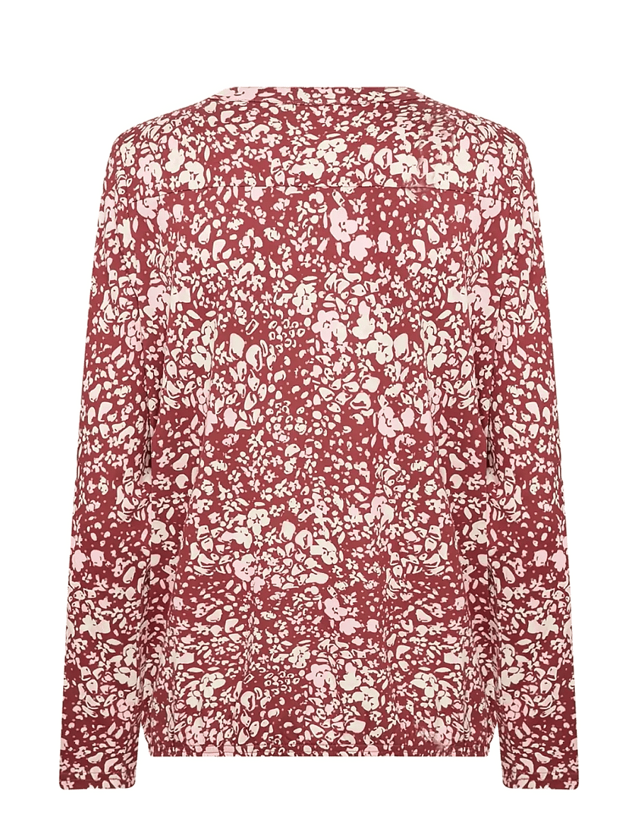 Soyaconcept - SC-FELICITY AOP - pitkähihaiset kauluspaidat - 4470c dk. red combi - 2