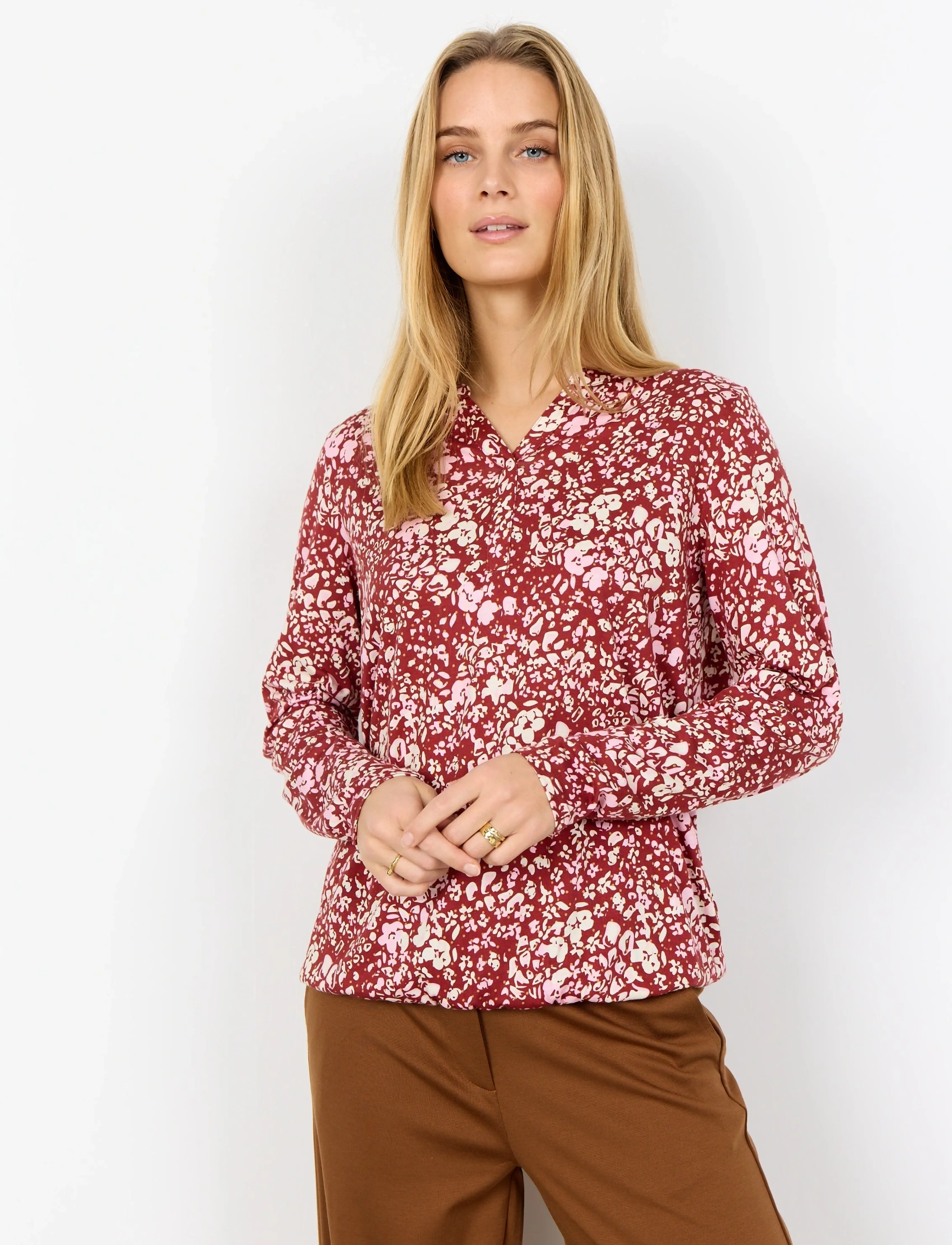 Soyaconcept SC-FELICITY AOP - Blusen & Hemden - 4470C DK. RED COMBI / burgundy