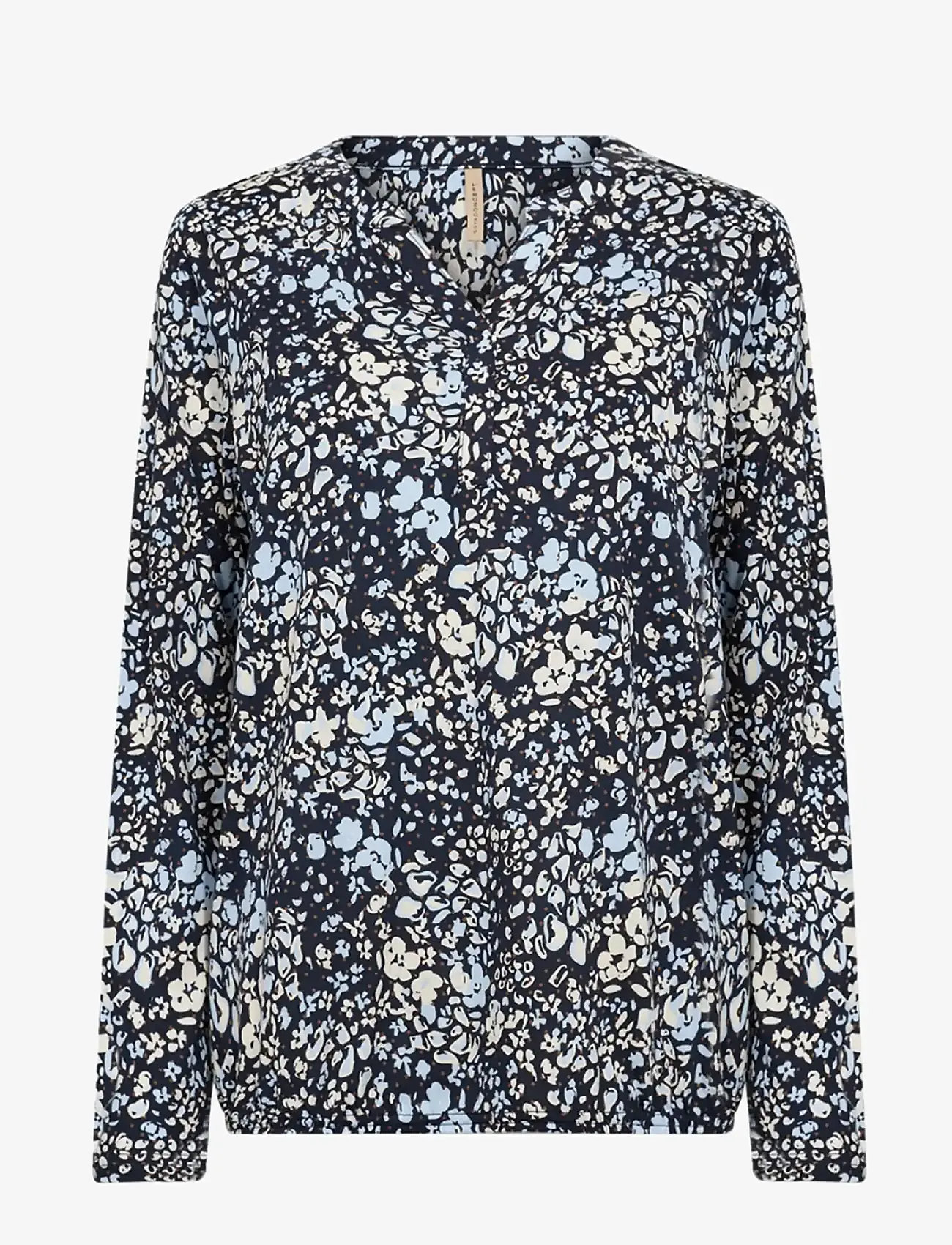 Soyaconcept - SC-FELICITY AOP - langærmede skjorter - 6910 navy combi - 1