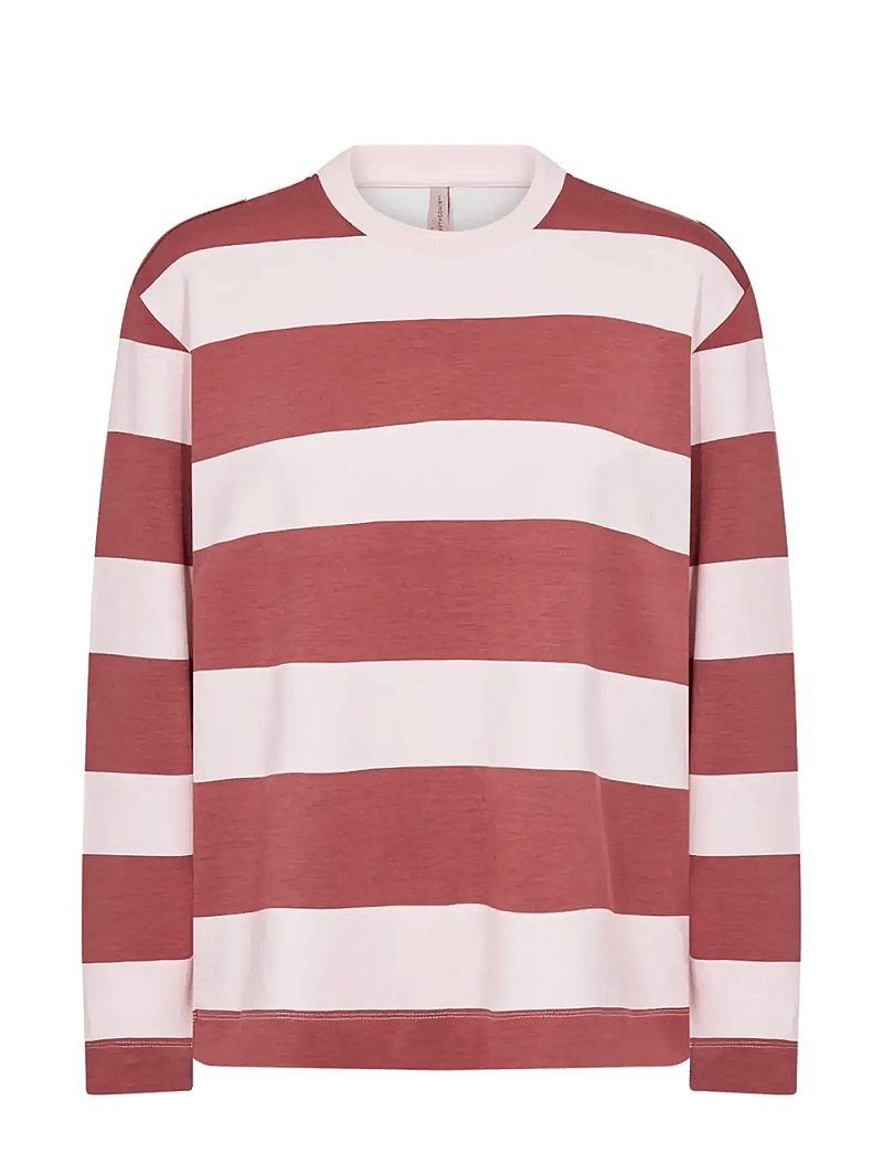 Soyaconcept - SC-BARNI - langärmlige tops - 4470c dk. red combi - 1