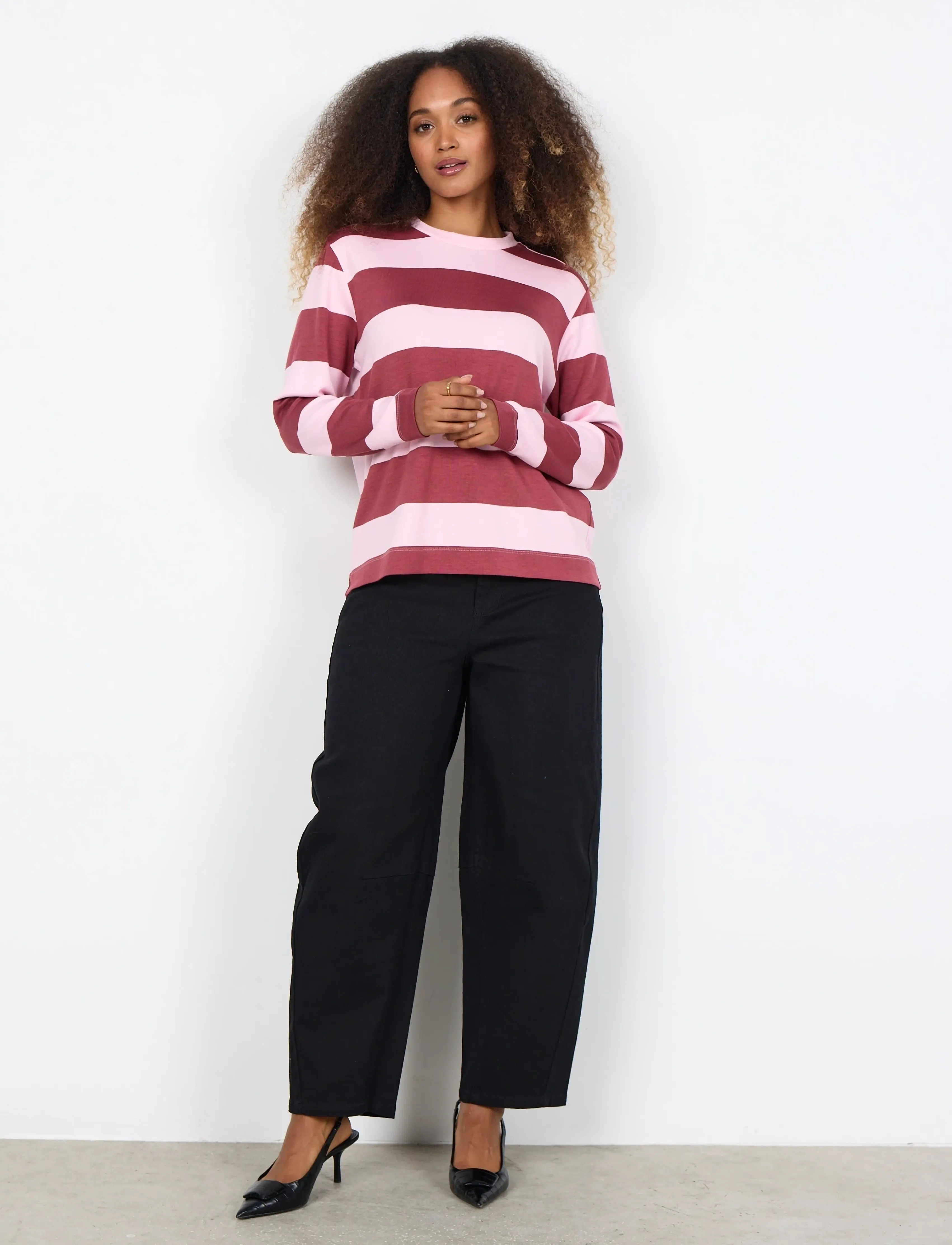 Soyaconcept - SC-BARNI - långärmade toppar - 4470c dk. red combi - 3