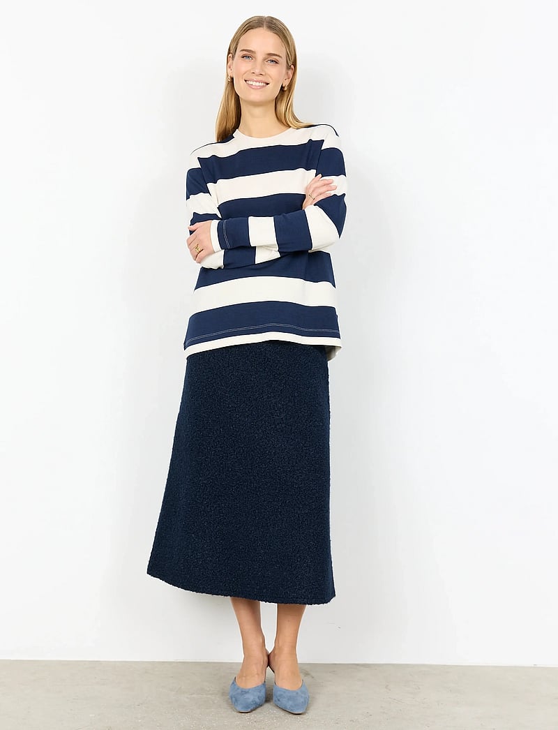 Soyaconcept - SC-BARNI - langärmlige tops - 6910 navy combi - 3