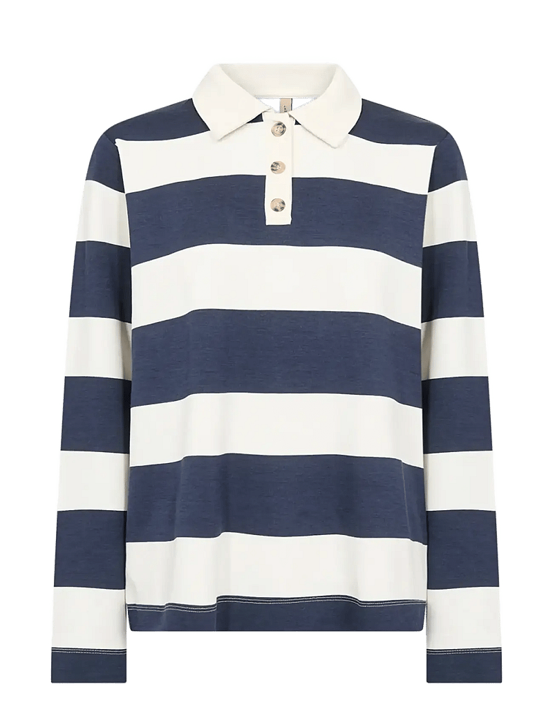 Soyaconcept - SC-BARNI - langärmlige tops - 6910 navy combi - 1