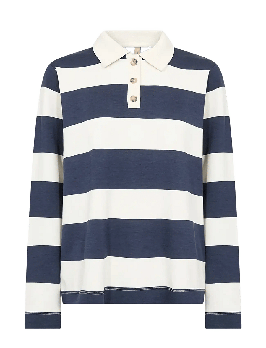 Soyaconcept - SC-BARNI - langärmlige tops - 6910 navy combi - 1
