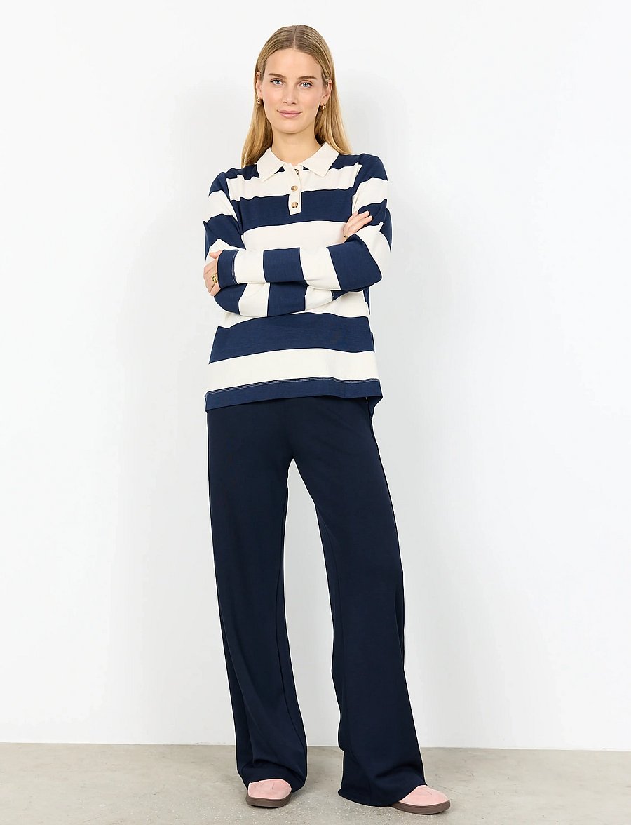 Soyaconcept - SC-BARNI - langärmlige tops - 6910 navy combi - 3