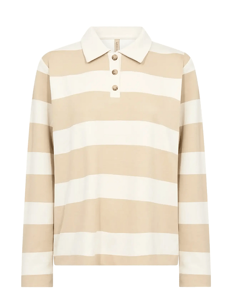 Soyaconcept - SC-BARNI - langärmlige tops - 8008 sand combi - 1