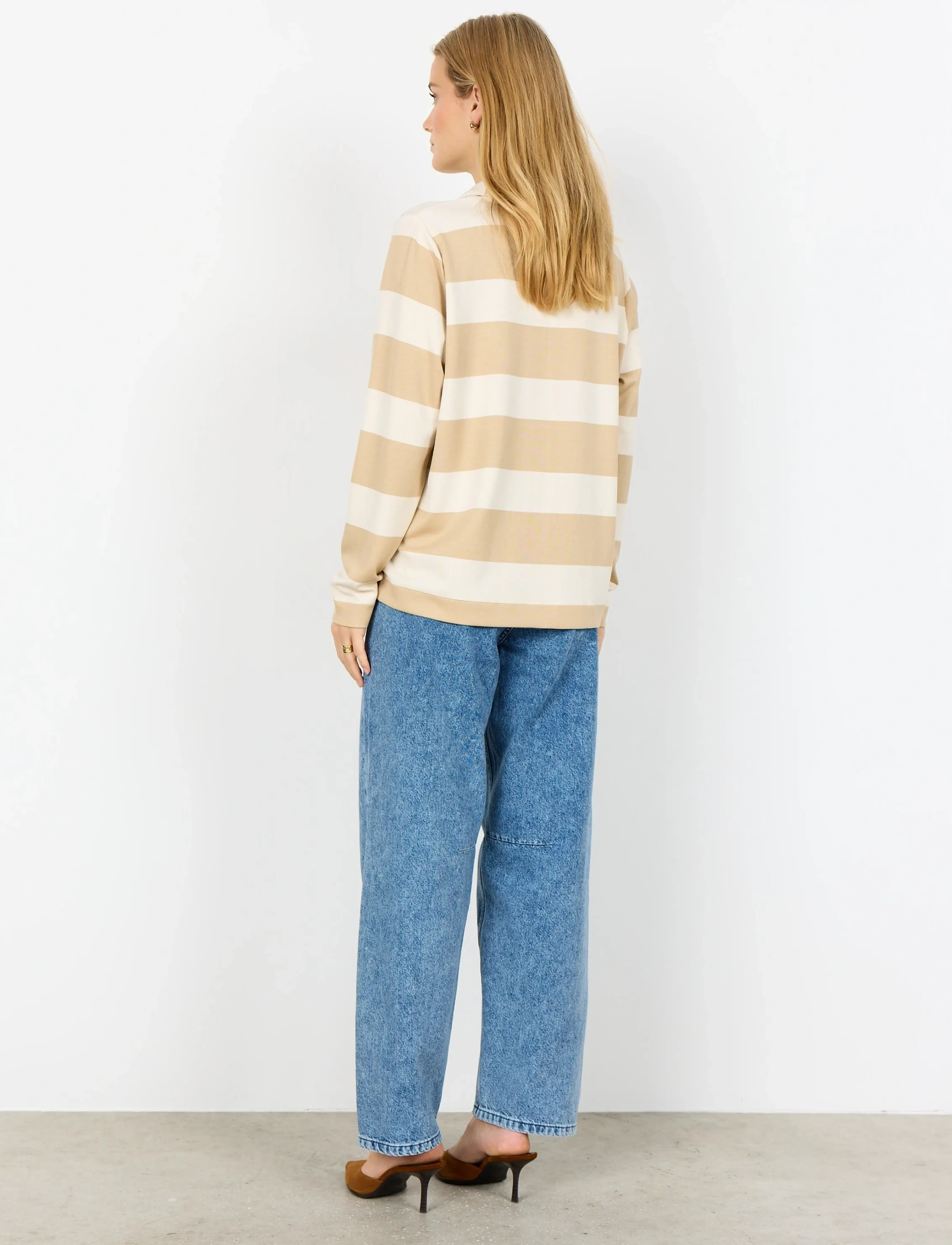 Soyaconcept - SC-BARNI - langärmlige tops - 8008 sand combi - 4