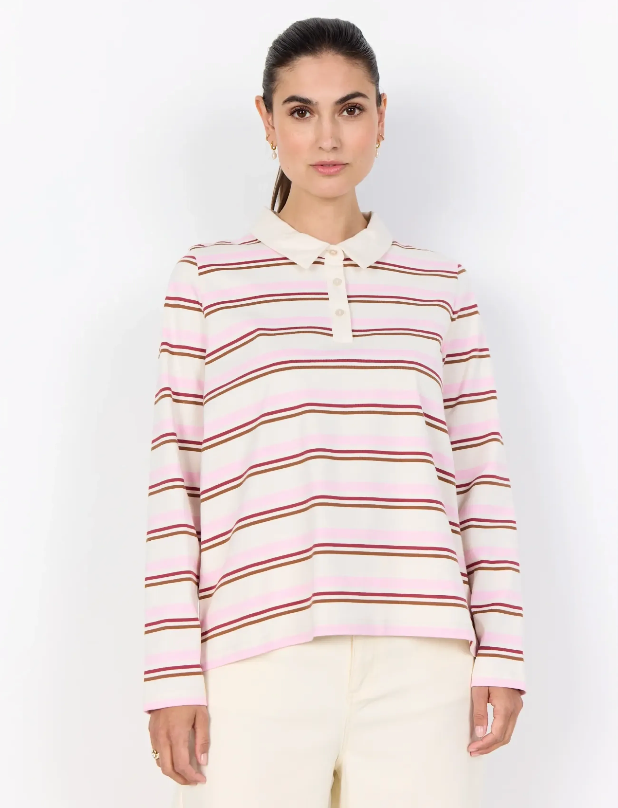Soyaconcept - SC-BASE - pikkade varrukatega alussärgid - 4120c rose combi - 4