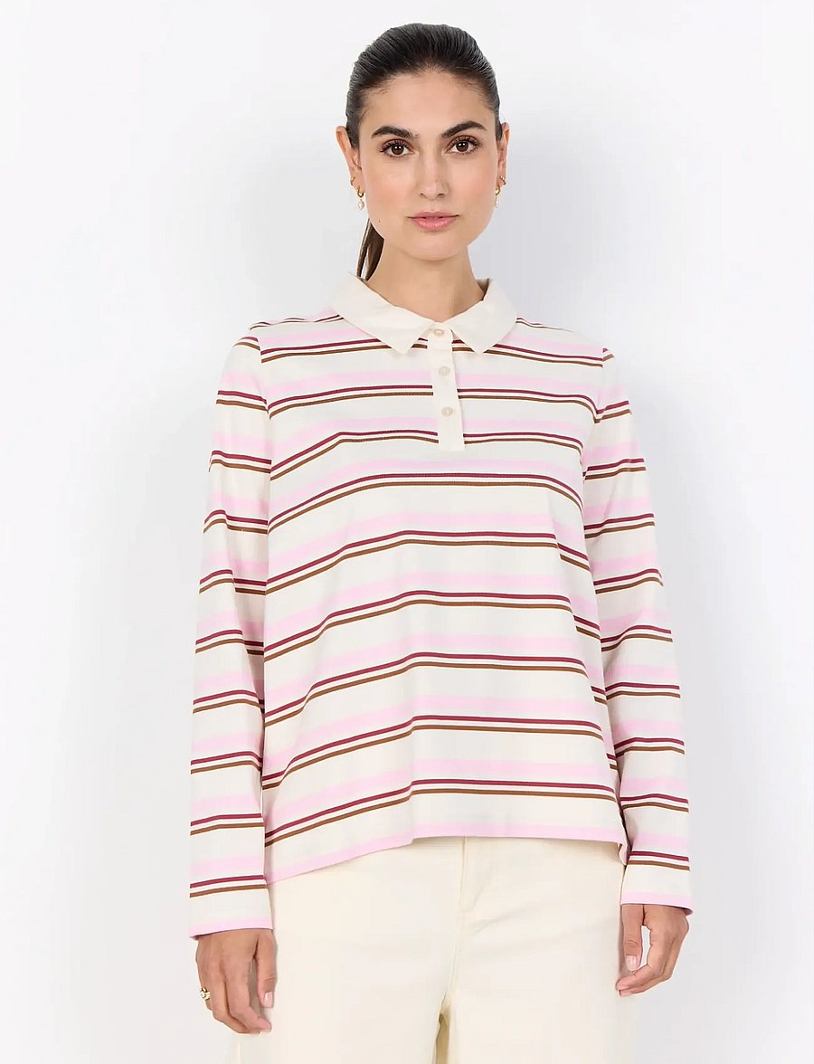 Soyaconcept - SC-BASE - palaidinukės ilgomis rankovėmis - 4120c rose combi - 4