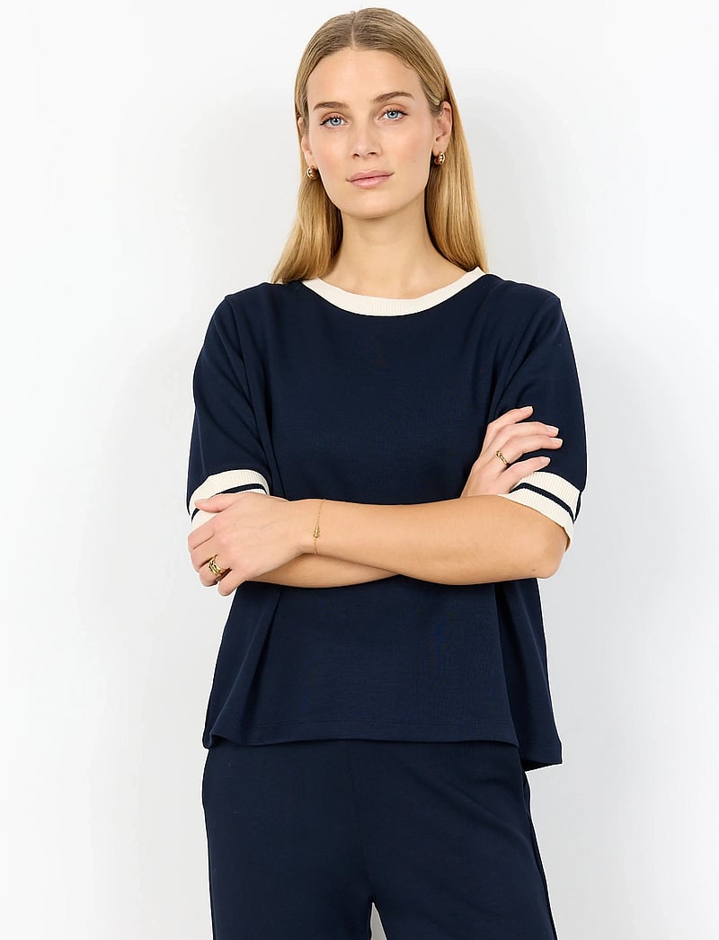Soyaconcept - SC-BANU - kurzämlige blusen - 6910 navy - 0