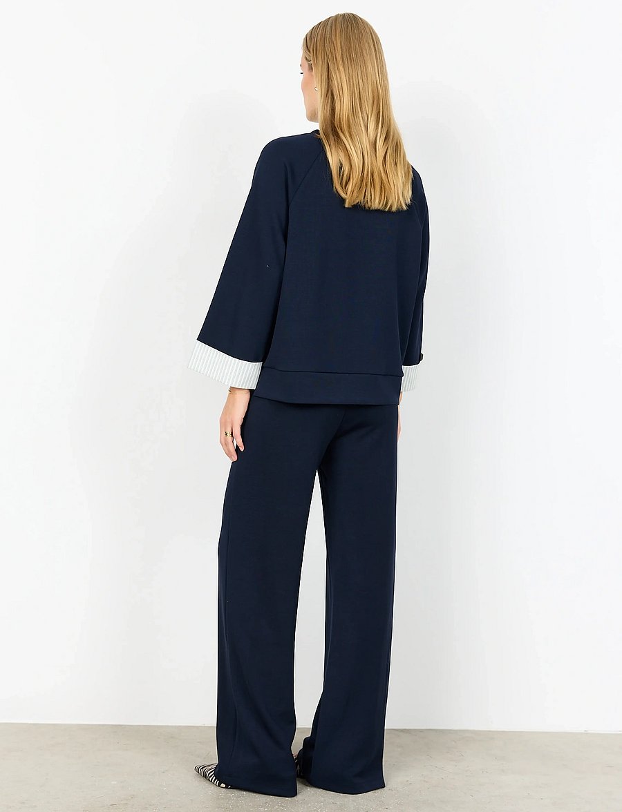 Soyaconcept - SC-BANU - stickade tröjor - 6910 navy combi - 4