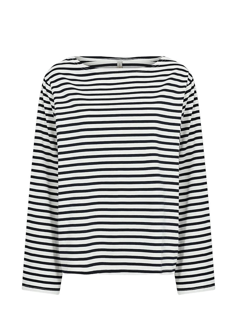 Soyaconcept - SC-BRI - langærmede bluser - 6910 navy combi - 1