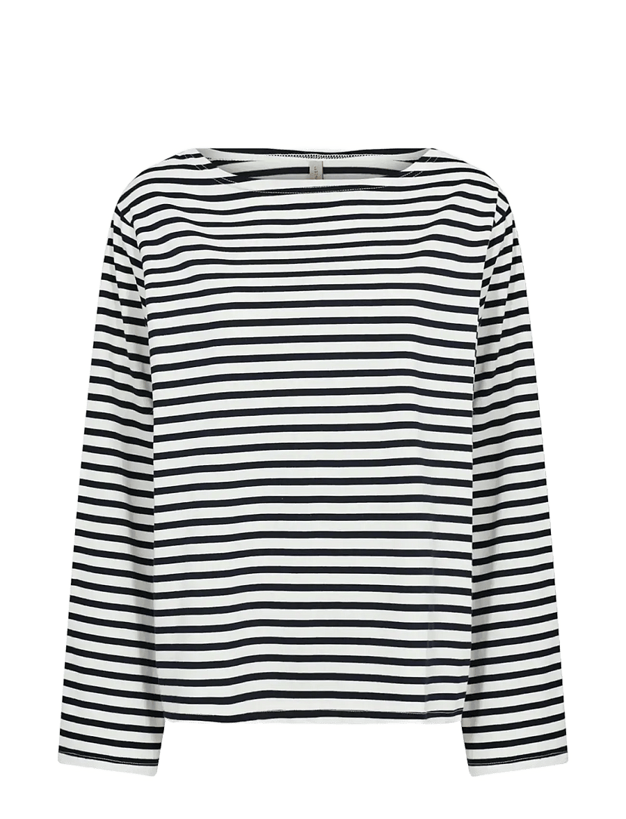 Soyaconcept - SC-BRI - långärmade blusar - 6910 navy combi - 1