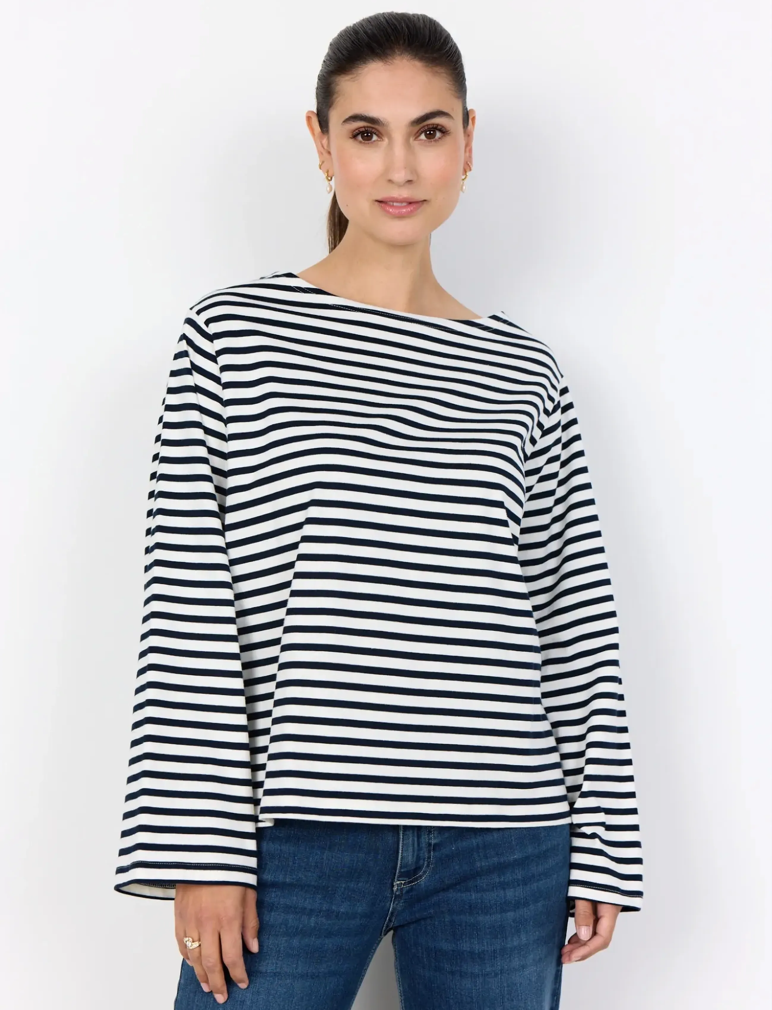 Soyaconcept SC-BRI - Bluser - 6910 NAVY COMBI / white