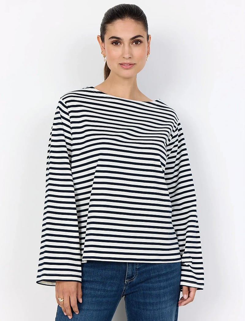 Soyaconcept - SC-BRI - langærmede bluser - 6910 navy combi - 0