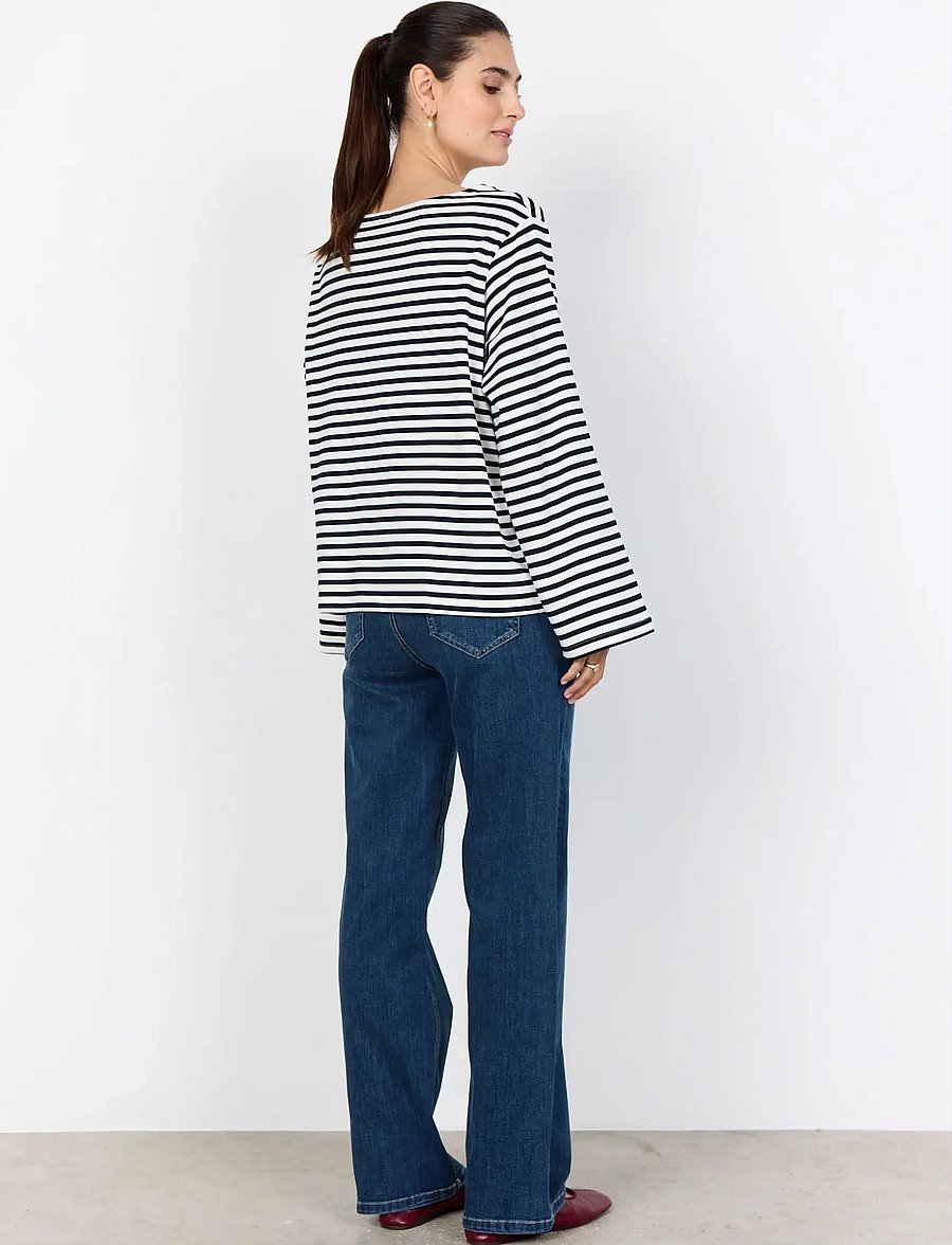 Soyaconcept - SC-BRI - långärmade blusar - 6910 navy combi - 3