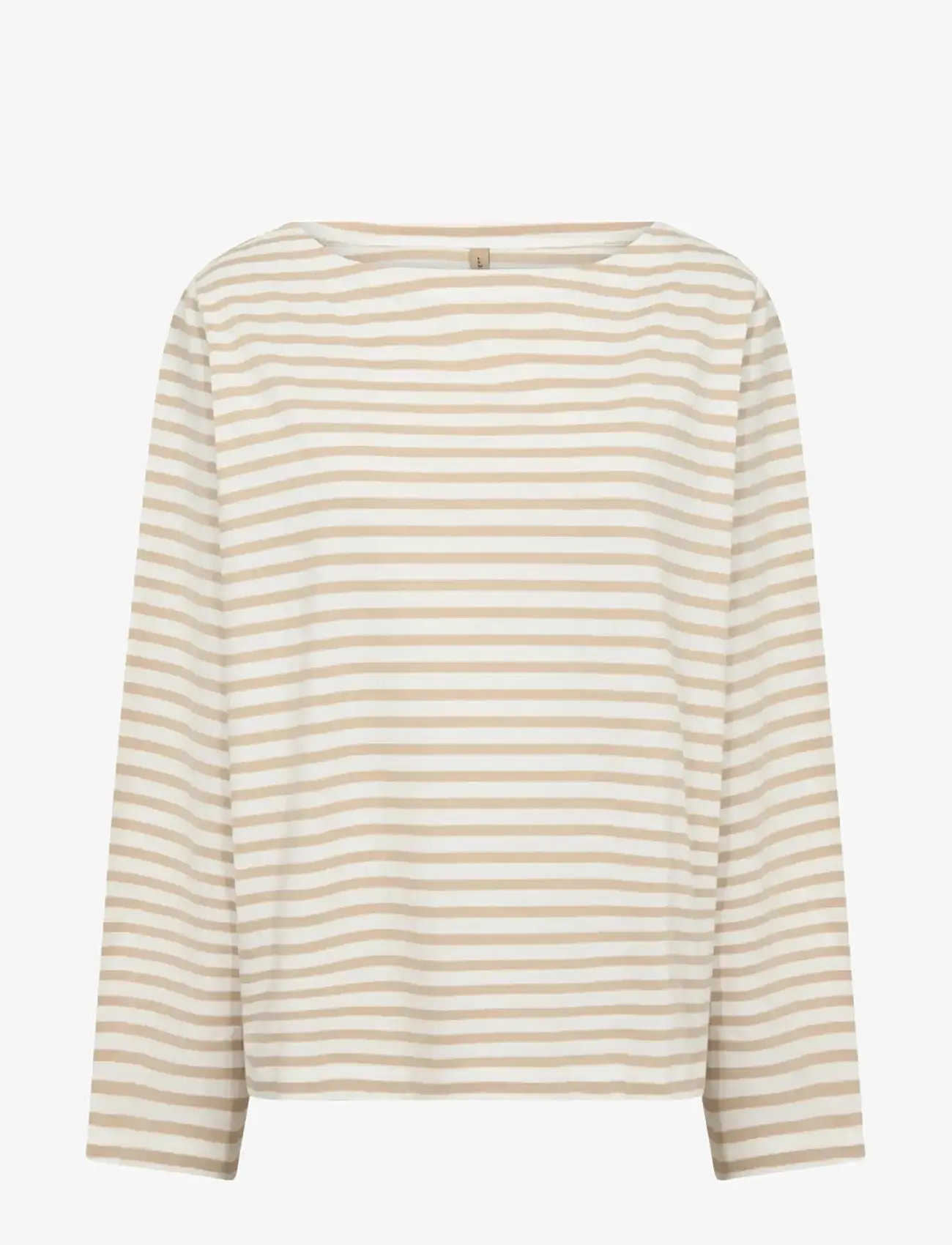Soyaconcept - SC-BRI - langærmede bluser - 8008 sand combi - 0