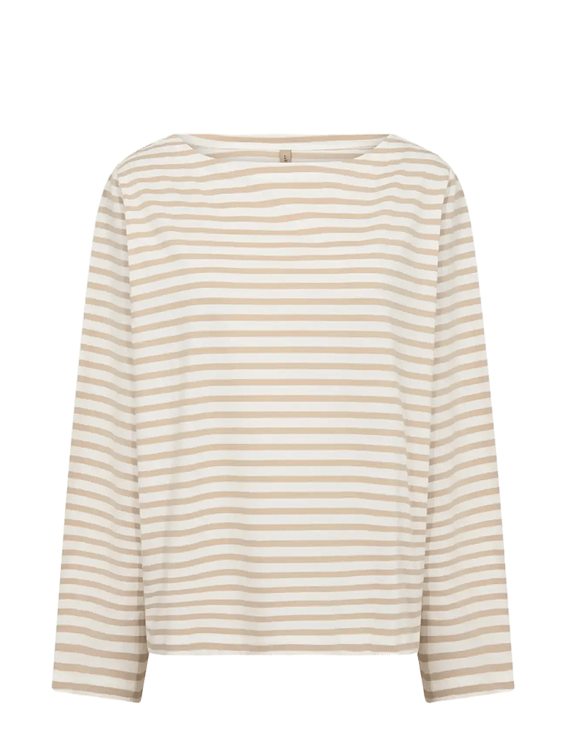 Soyaconcept - SC-BRI - langærmede bluser - 8008 sand combi - 0