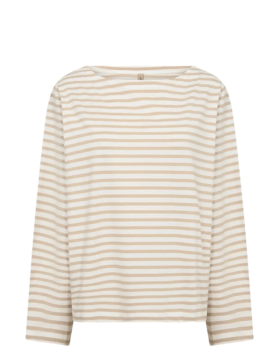 Soyaconcept - SC-BRI - langärmelige blusen - 8008 sand combi - 0