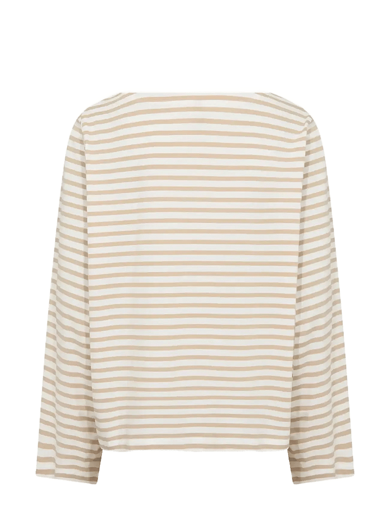 Soyaconcept - SC-BRI - langærmede bluser - 8008 sand combi - 1