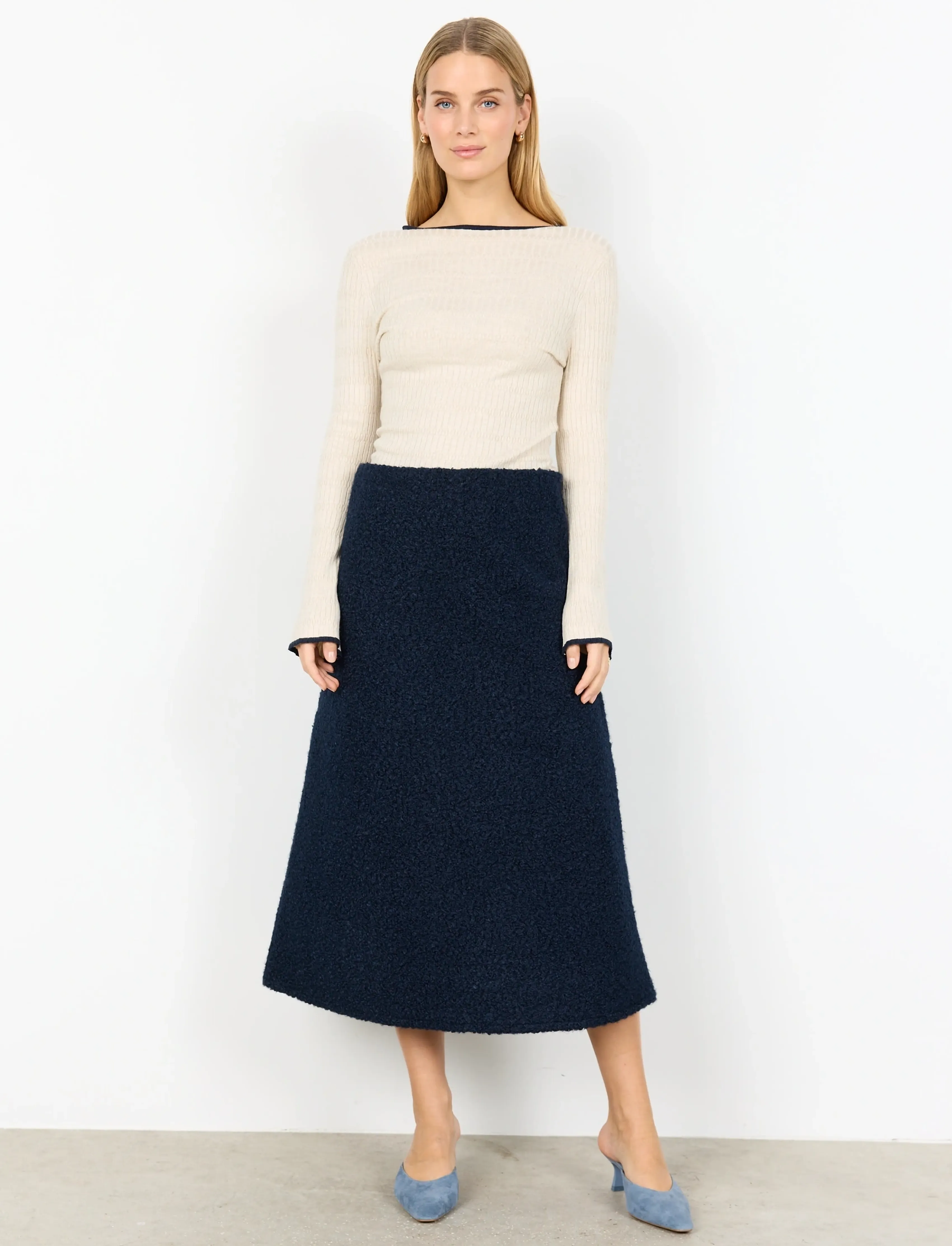 Soyaconcept SC-SHAIMA - Midi kjolar - 6910 NAVY / navy