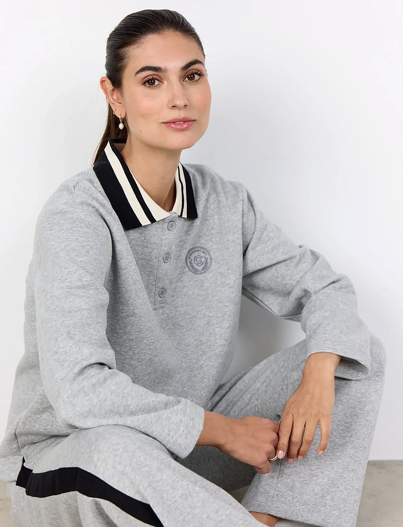 Soyaconcept - SC-ANGELIN - langärmlige tops - 99110 lt grey melange - 0