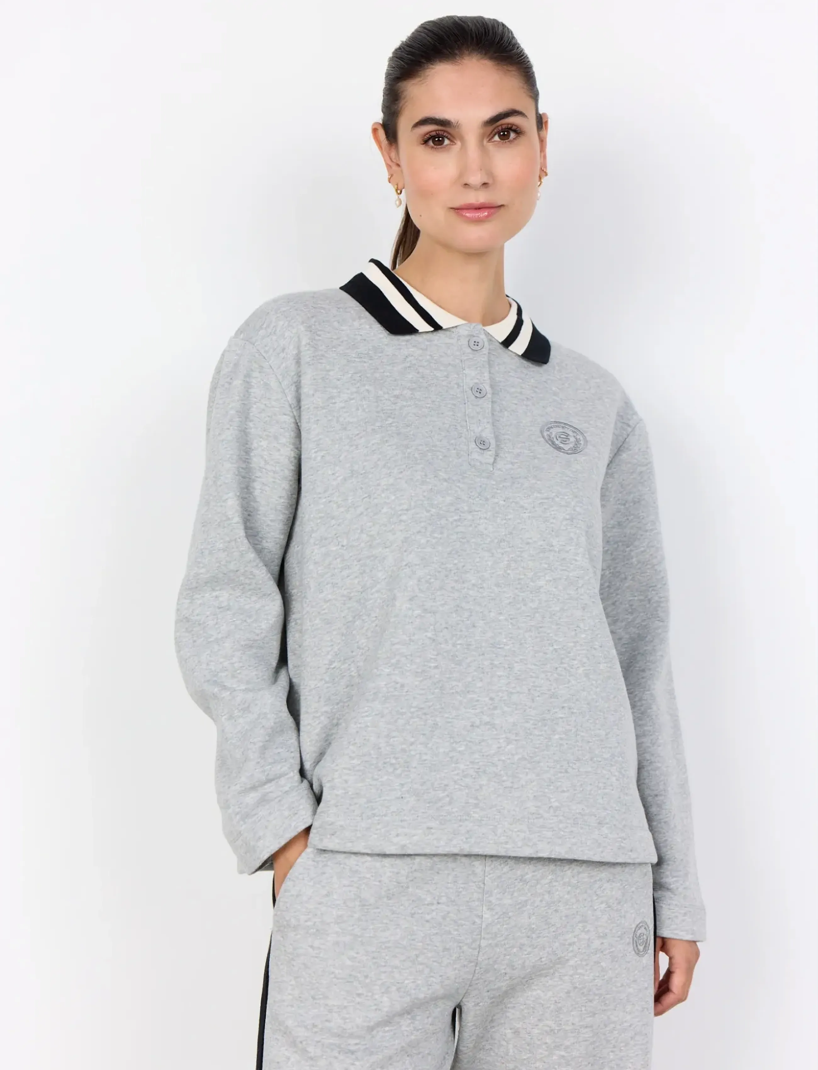Soyaconcept - SC-ANGELIN - långärmade toppar - 99110 lt grey melange - 4