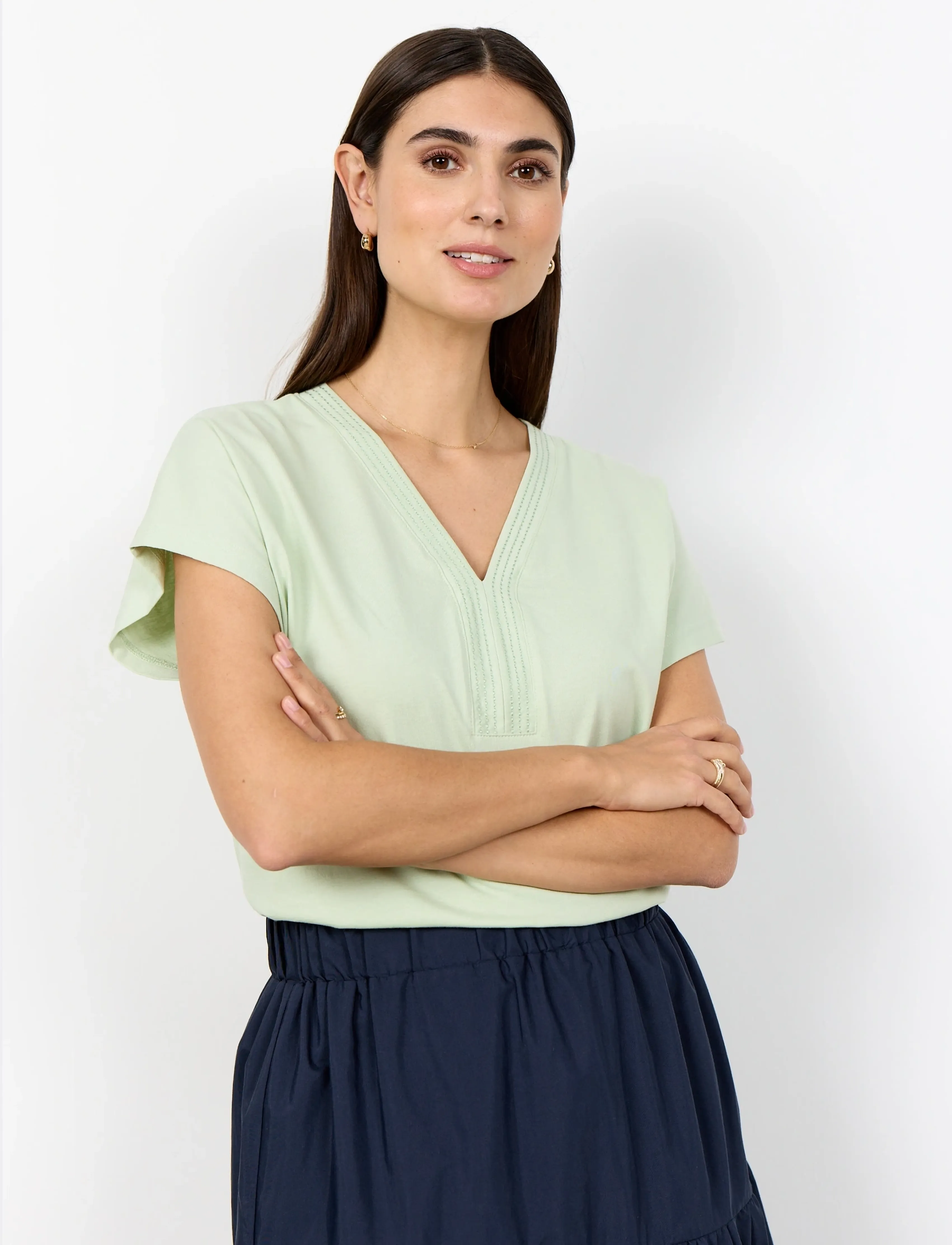 Soyaconcept SC-DERBY - T-shirts & Toppar - 7100 BOK CHOY / green