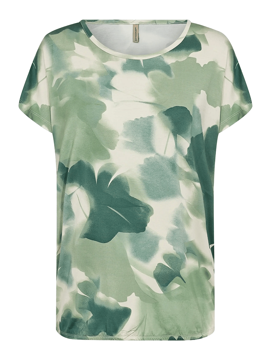 Soyaconcept - SC-MARICA AOP - t-shirts - 7505c frosty spruce combi - 1