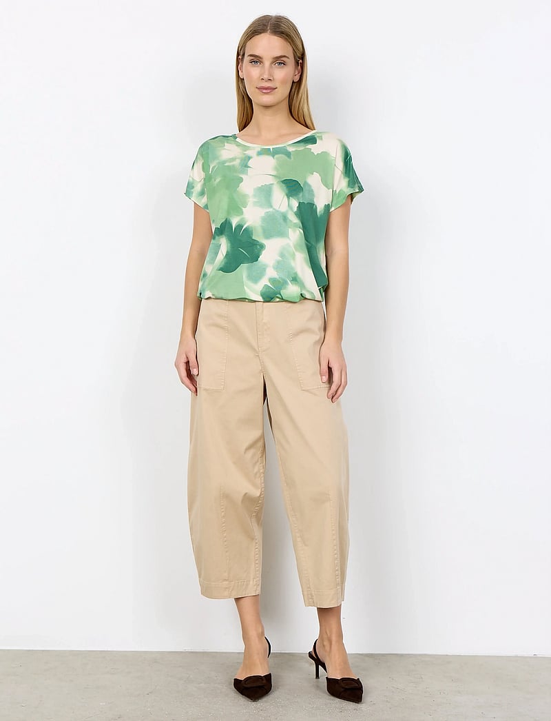 Soyaconcept - SC-MARICA AOP - t-shirts - 7505c frosty spruce combi - 3