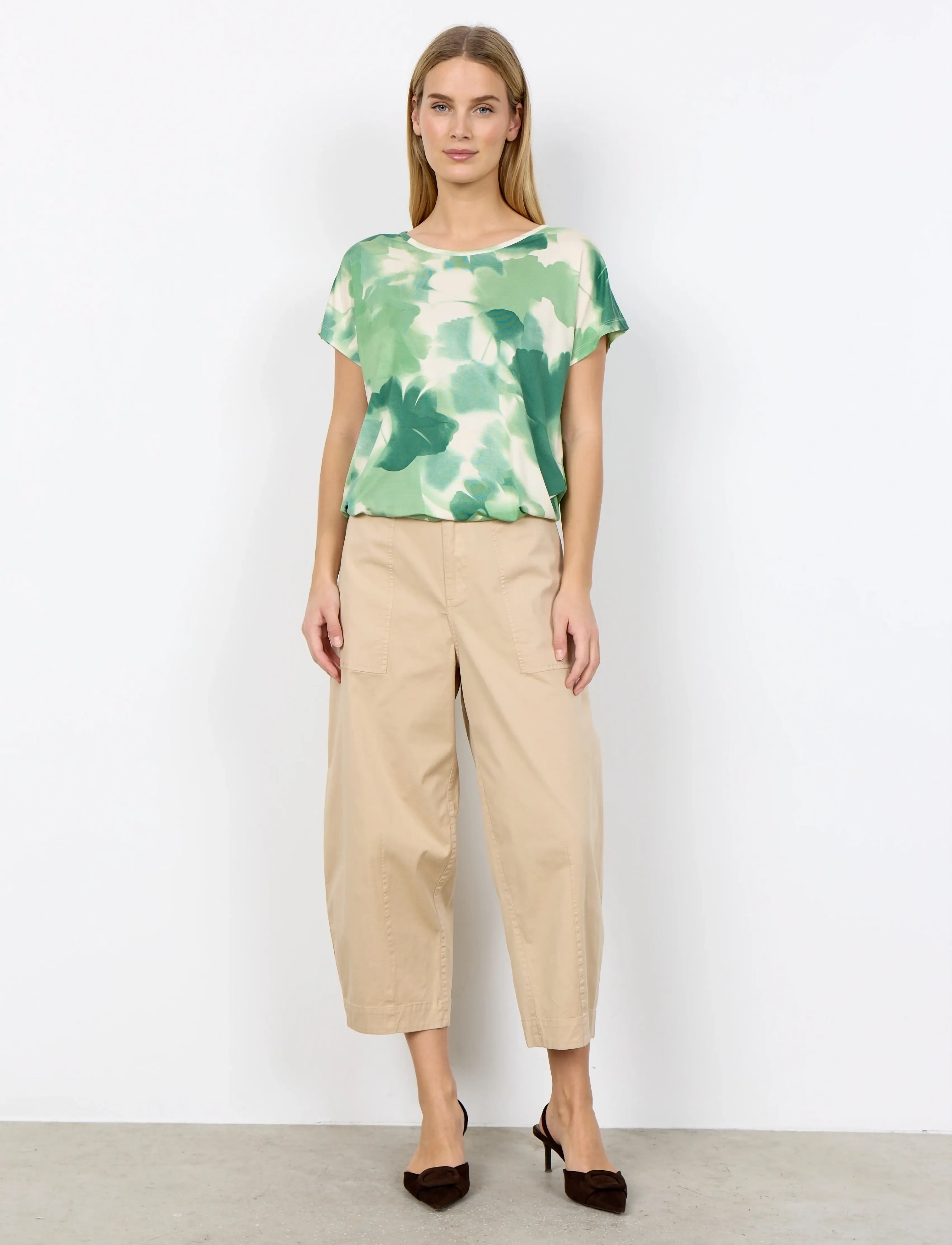 Soyaconcept - SC-MARICA AOP - t-shirts - 7505c frosty spruce combi - 3