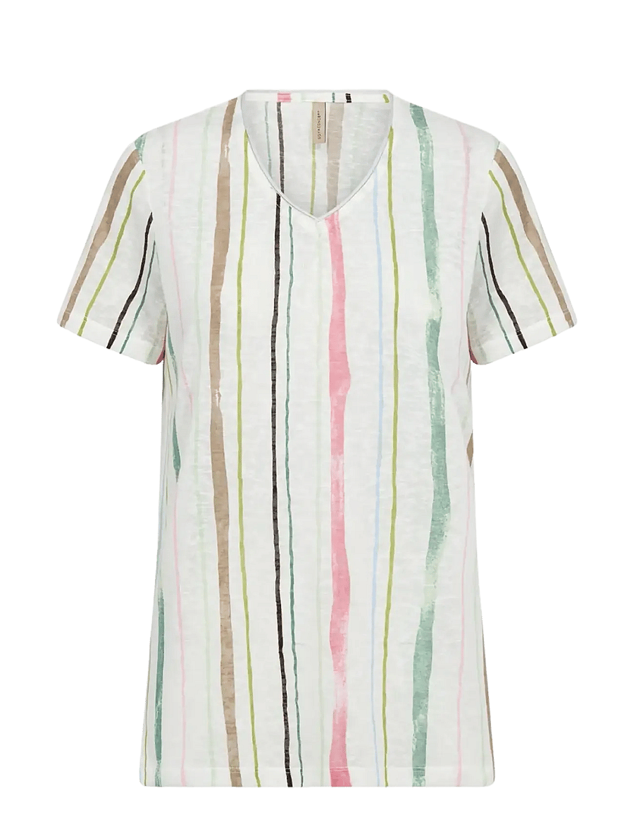 Soyaconcept - SC-ARETHA - t-shirts - 7505c frosty spruce combi - 1