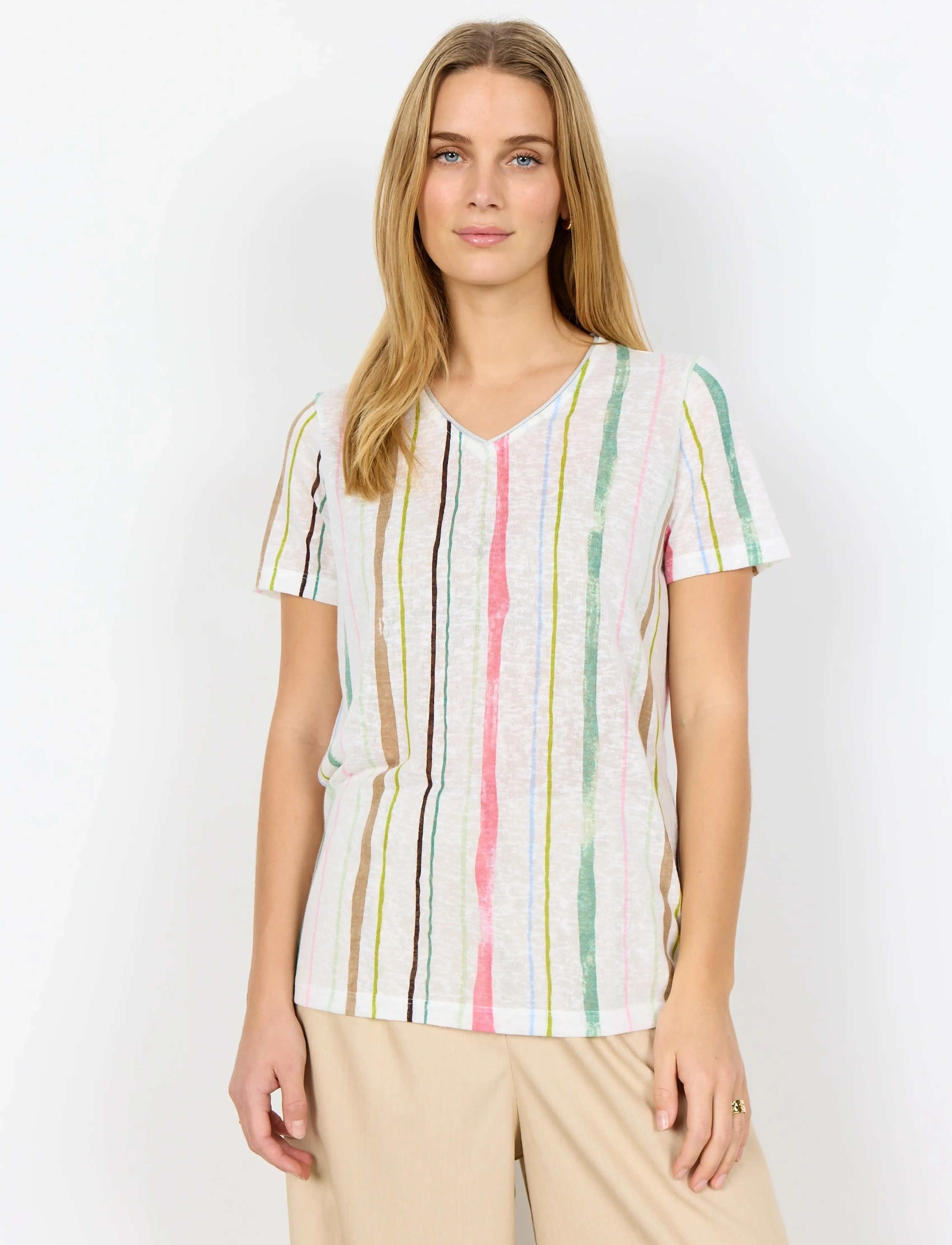 Soyaconcept SC-ARETHA - T-shirts & Toppar - 7505C FROSTY SPRUCE COMBI / multi