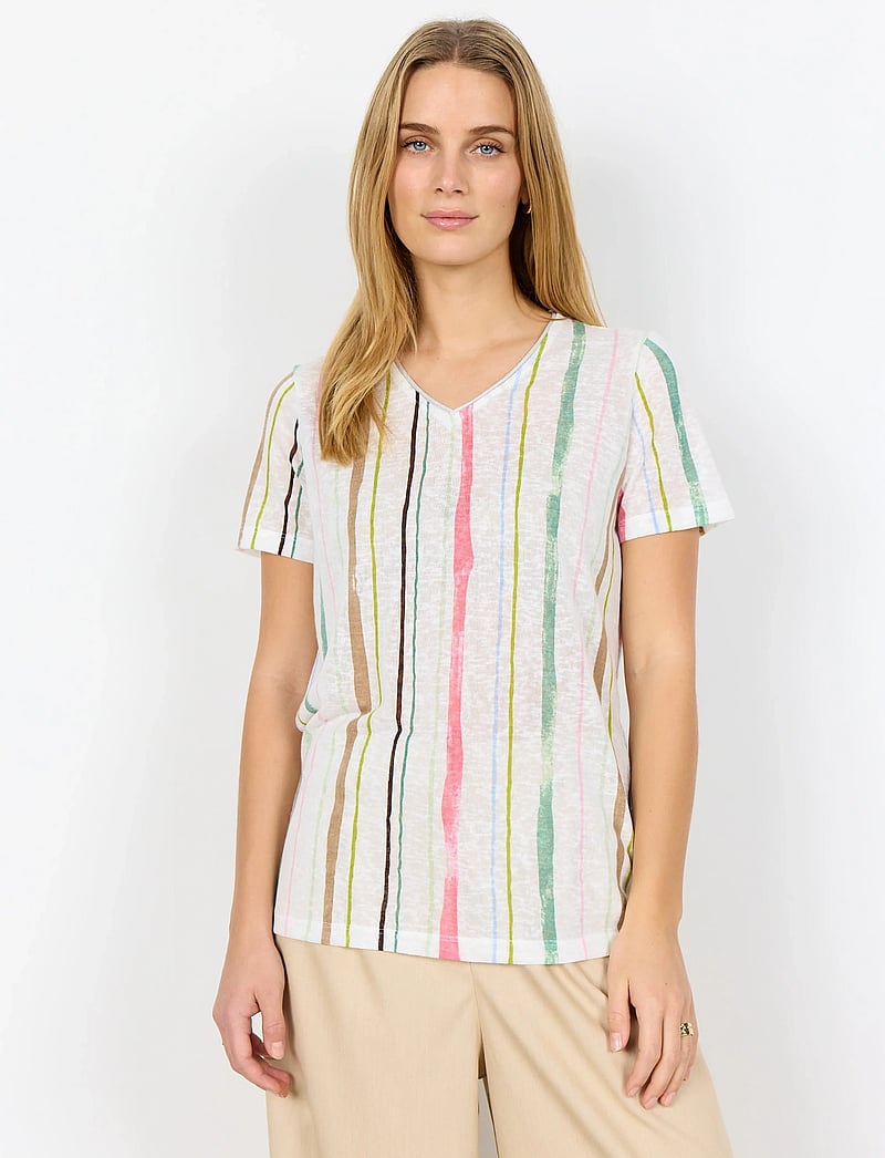 Soyaconcept - SC-ARETHA - t-shirts - 7505c frosty spruce combi - 0