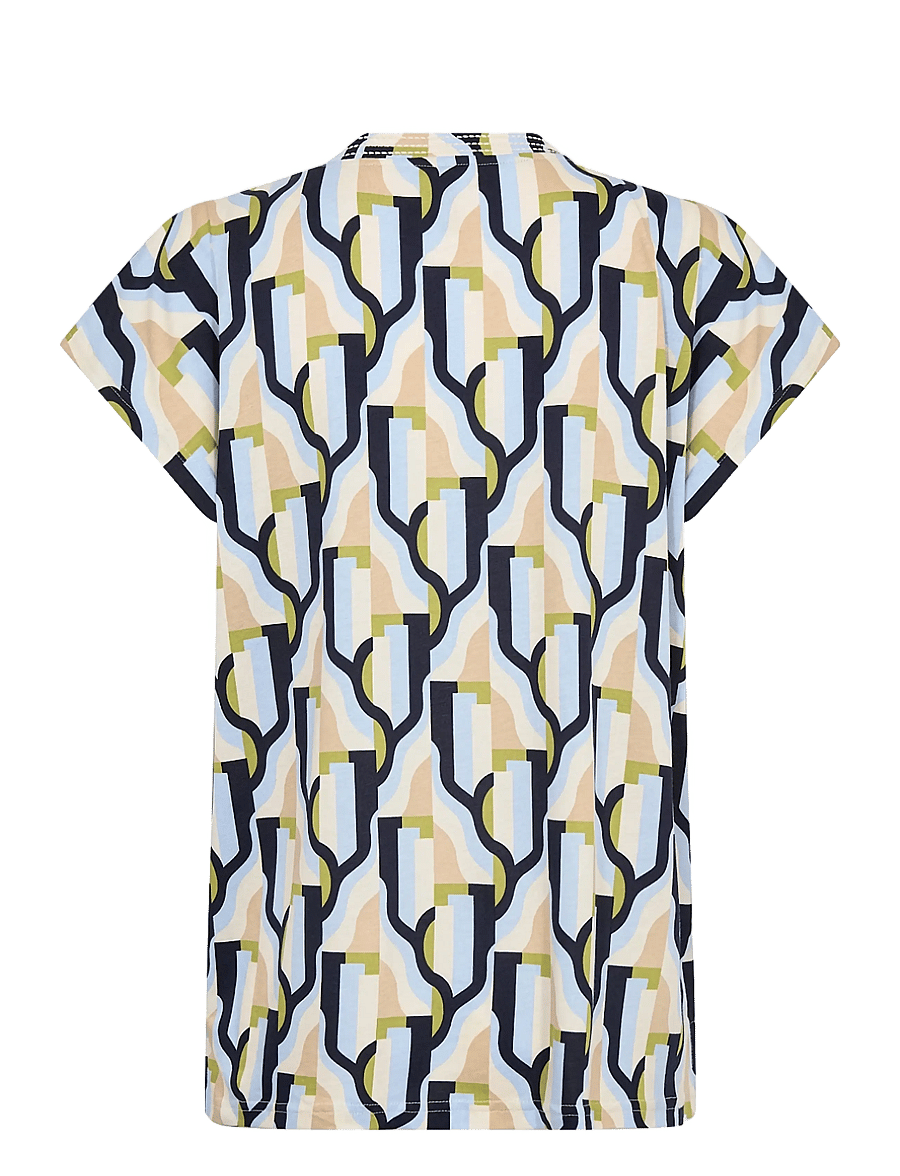 Soyaconcept - SC-FELICITY AOP - kurzärmelige blusen - 6250 windsurfer combi - 2