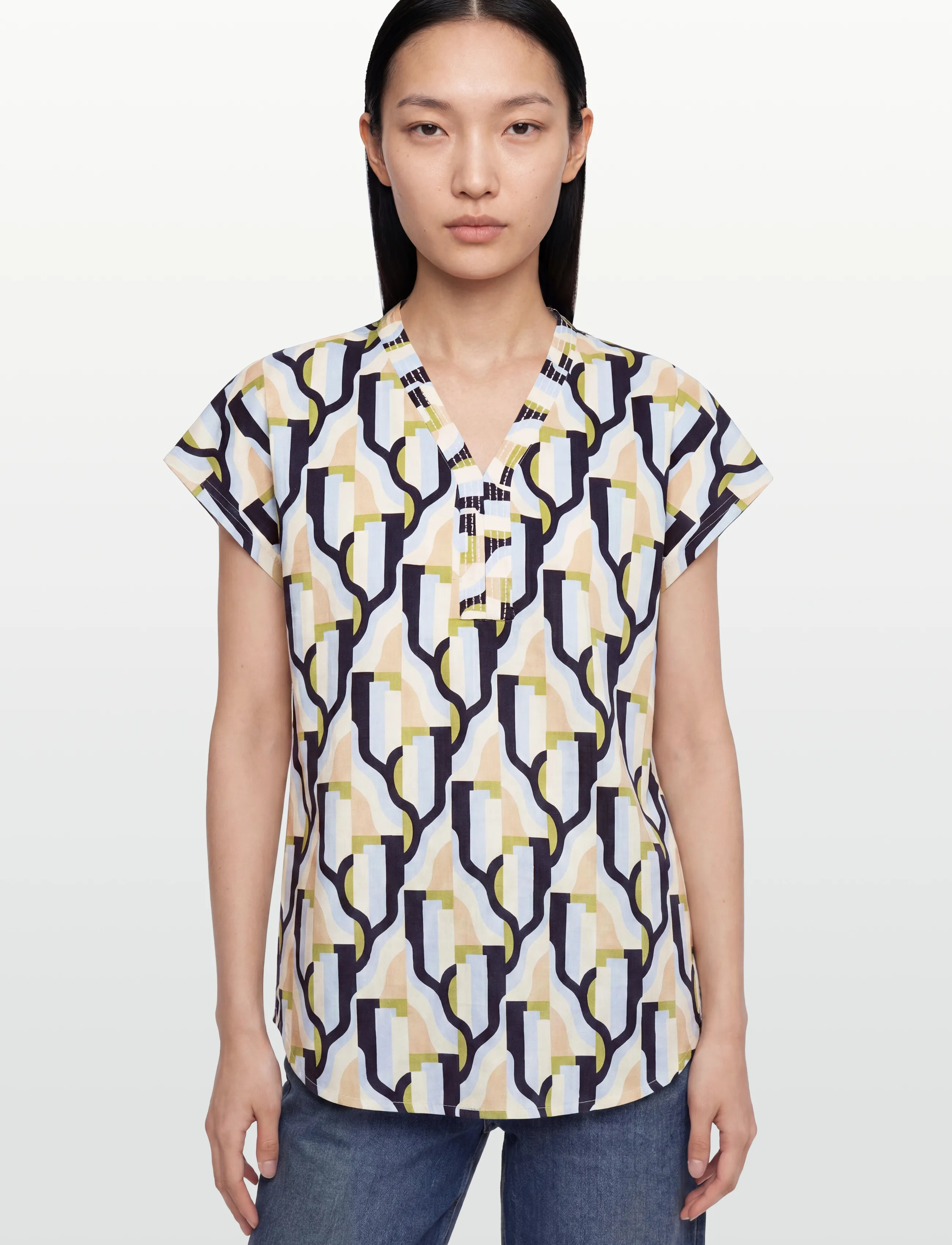 Soyaconcept - SC-FELICITY AOP - kurzärmelige blusen - 6250 windsurfer combi - 3