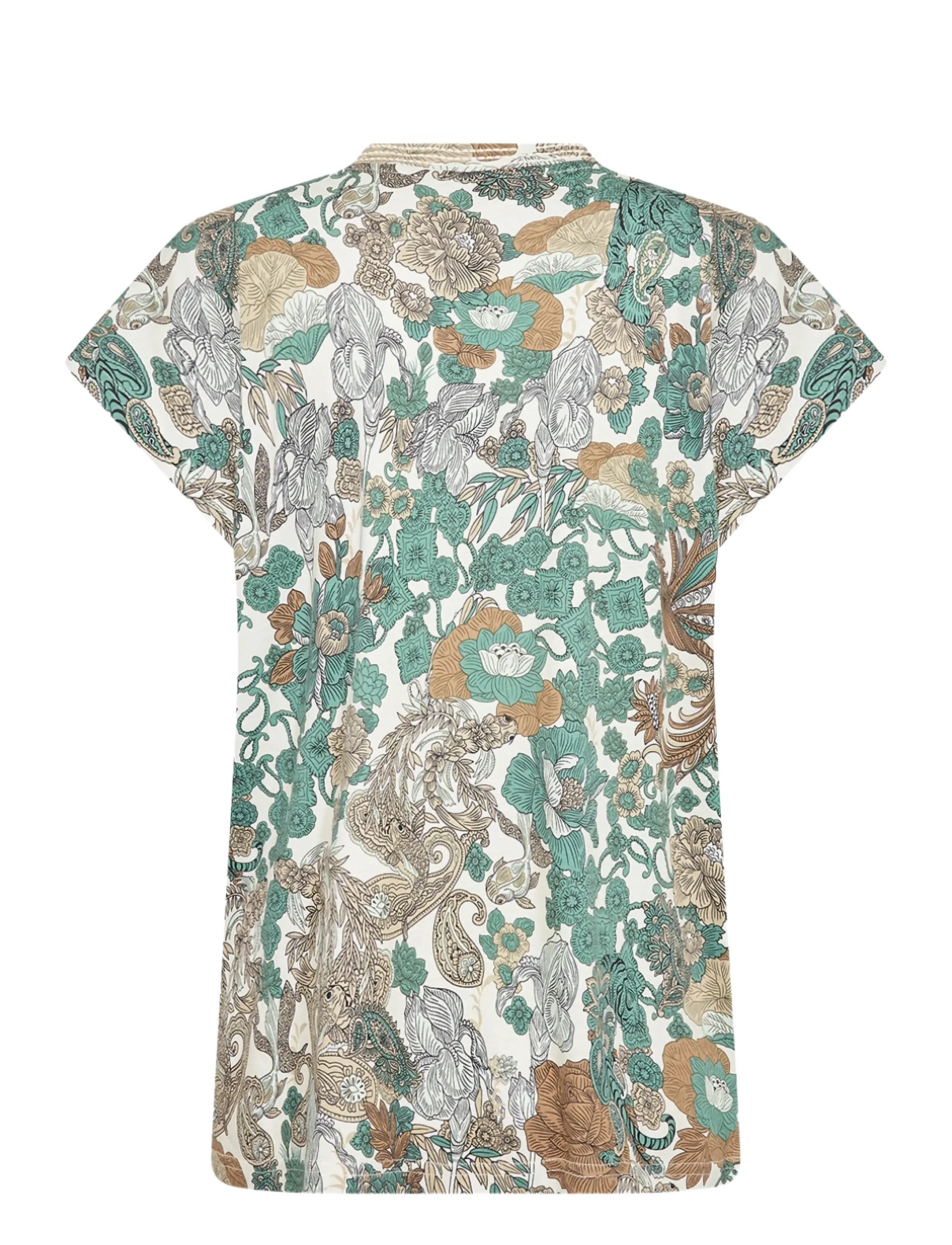 Soyaconcept - SC-FELICITY AOP - t-shirts - 7505c frosty spruce combi - 2