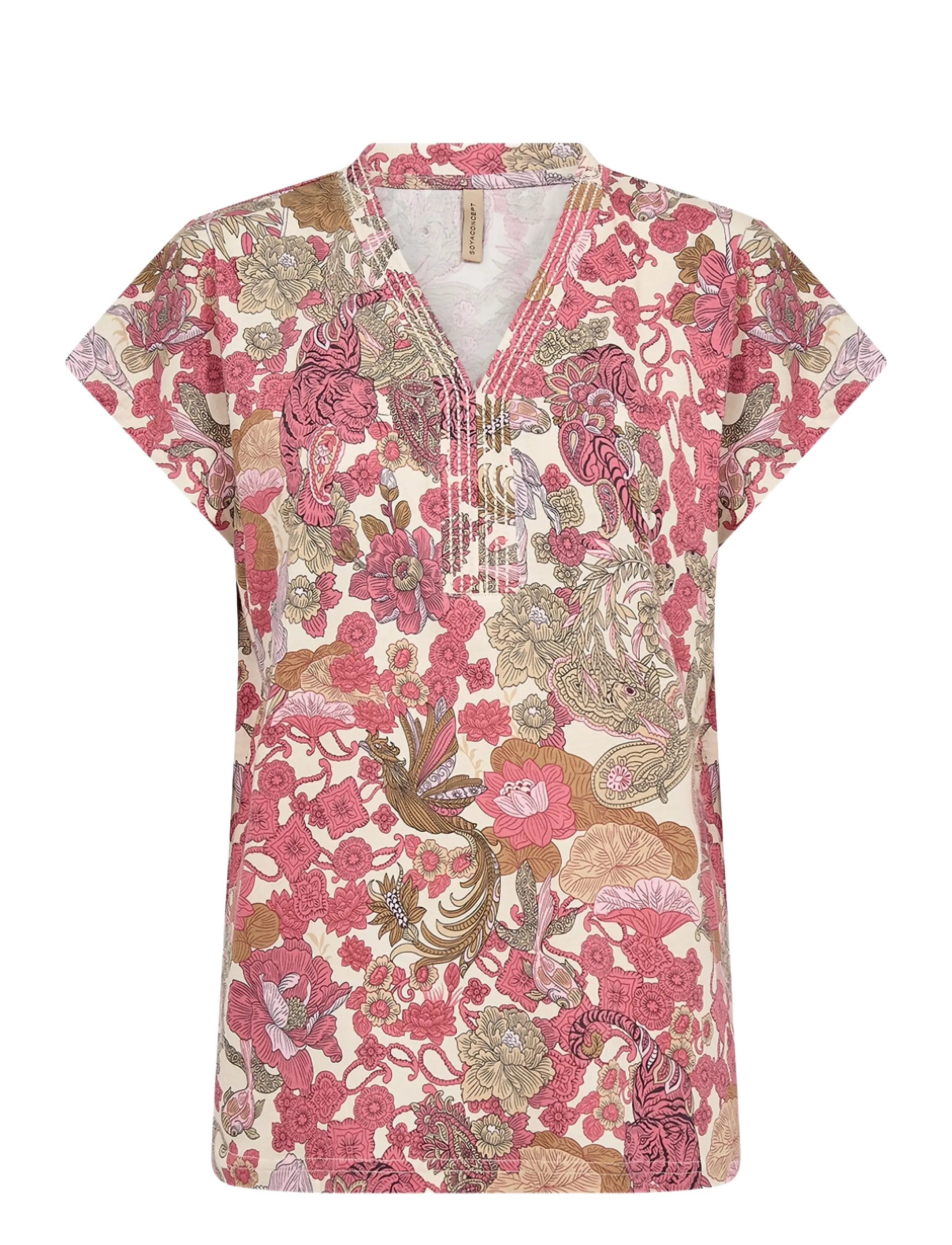 Soyaconcept SC-FELICITY AOP - T-shirts & Toppe - 4390 RAPTURE ROSE COMBI / multi